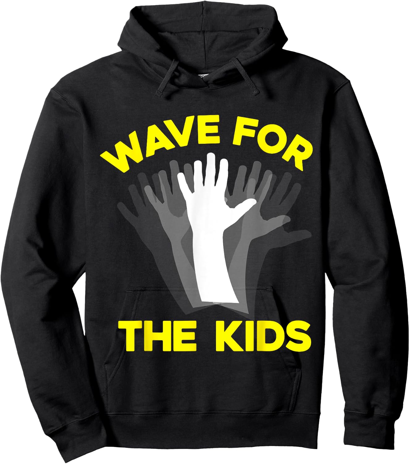 Wave for the Kids (iowa shirt) Hoodie - Hoodie | Black