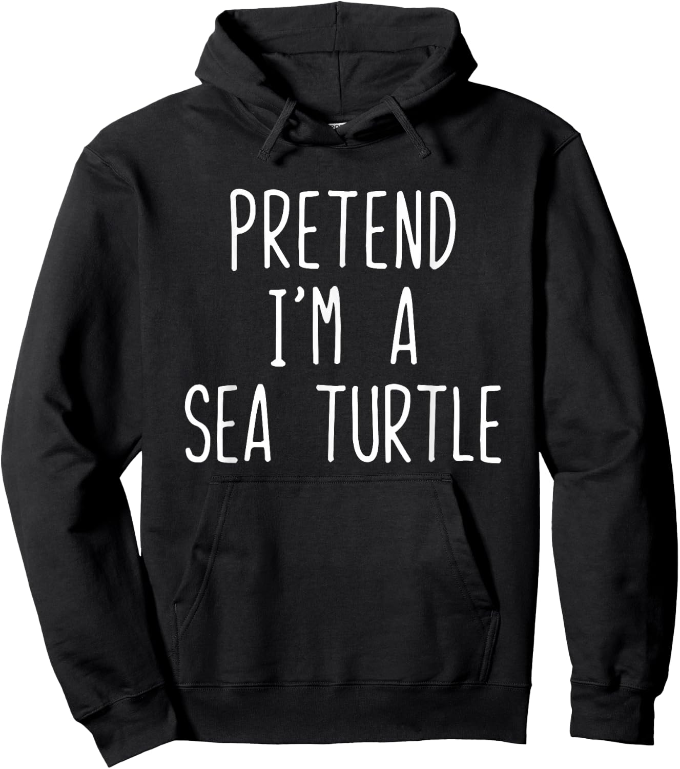 Pretend I'm A Sea Turtle Costume Halloween Lazy Adult Kids Hoodie - Hoodie | Black