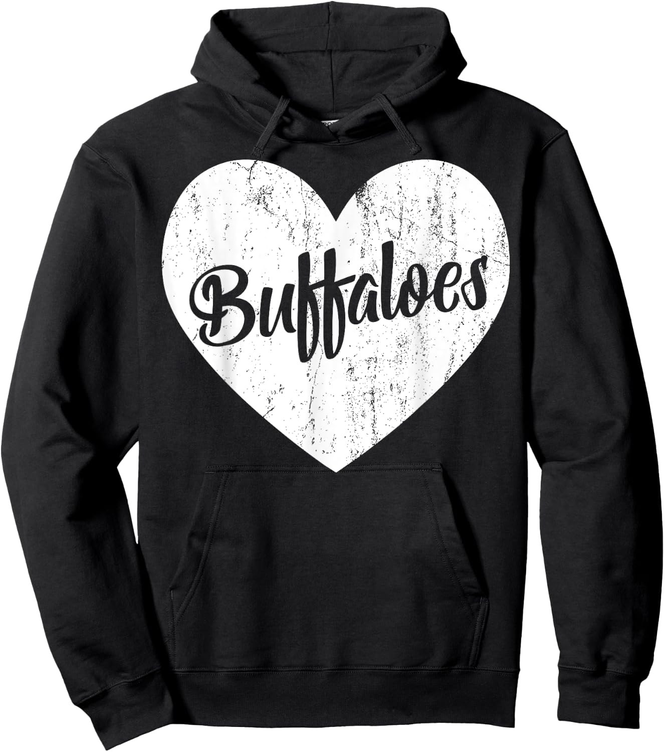 Buffaloes School Sports Fan Team Spirit Mascot Heart Gift Hoodie - Hoodie | Black