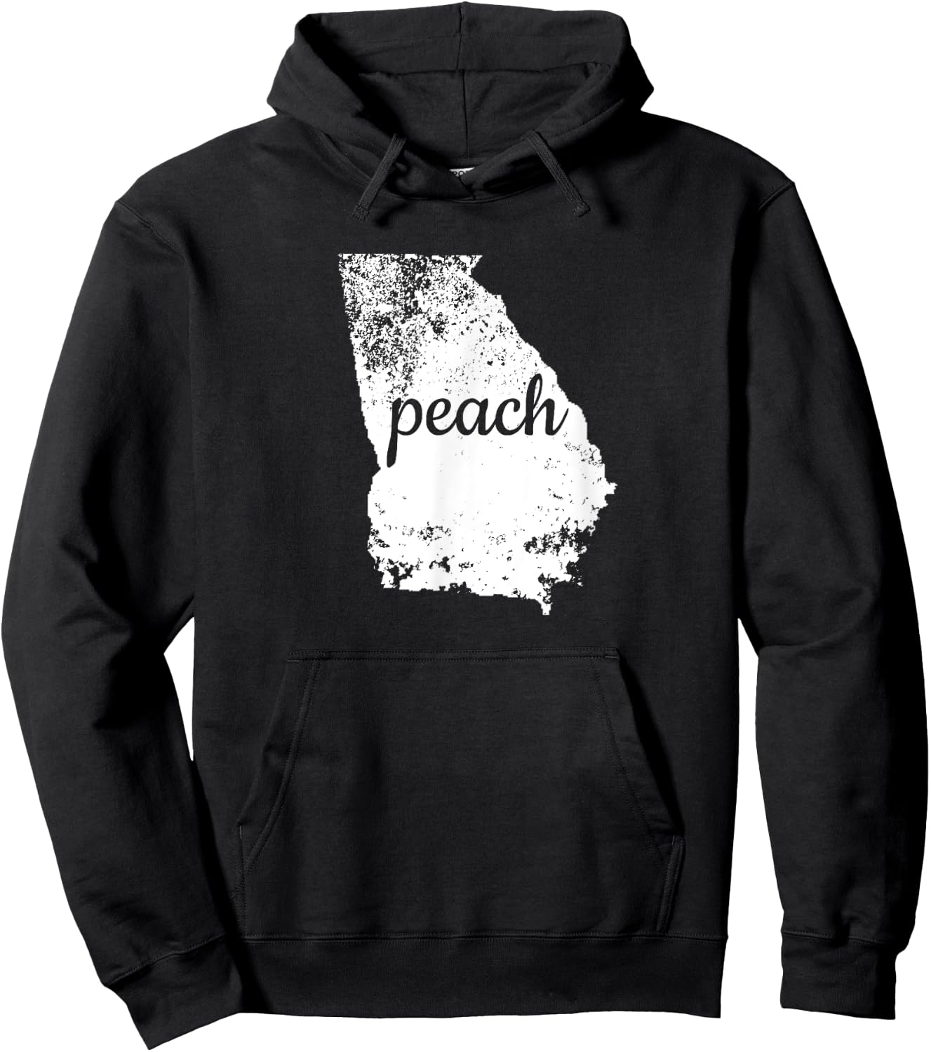 Georgia Peach State Shirt GA Map Love Pride Distressed Hoodie - Hoodie | Black