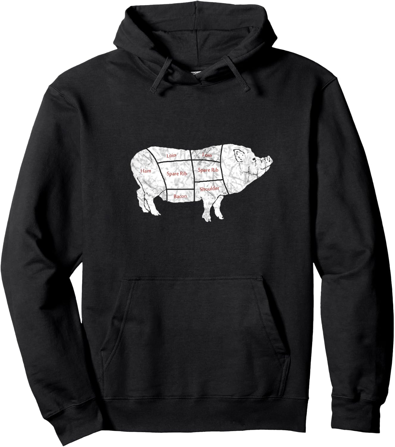 Classic Pig Parts Hoodie - Hoodie | Black