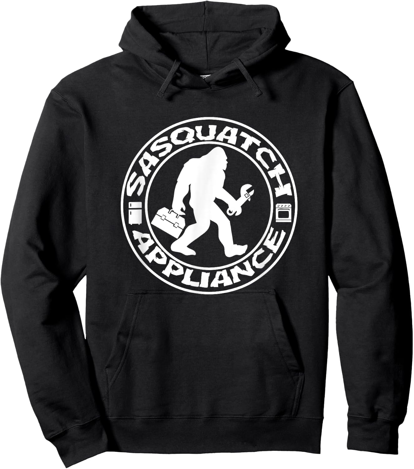 Funny Yeti Sasquatch Bigfoot Appliance Repair Shirt Hoodie - Hoodie | Black