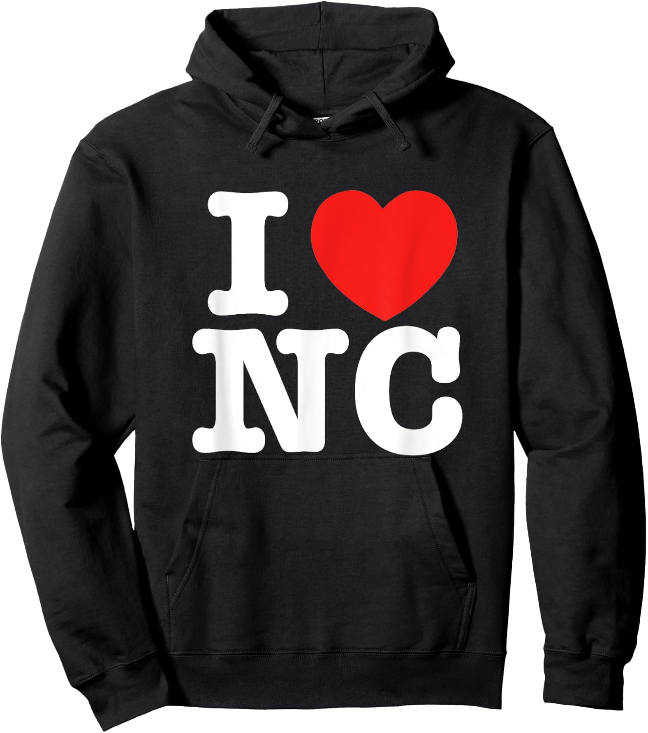 I Heart North Carolina (NC) Love Hoodie - Hoodie | Black