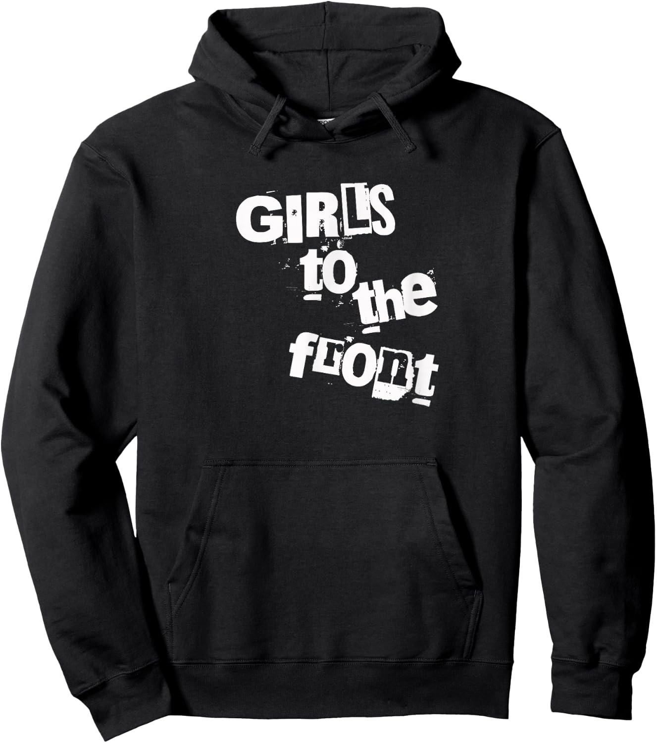 Girls To The Front Riot Grrrl Black Hoodie - Hoodie | Black