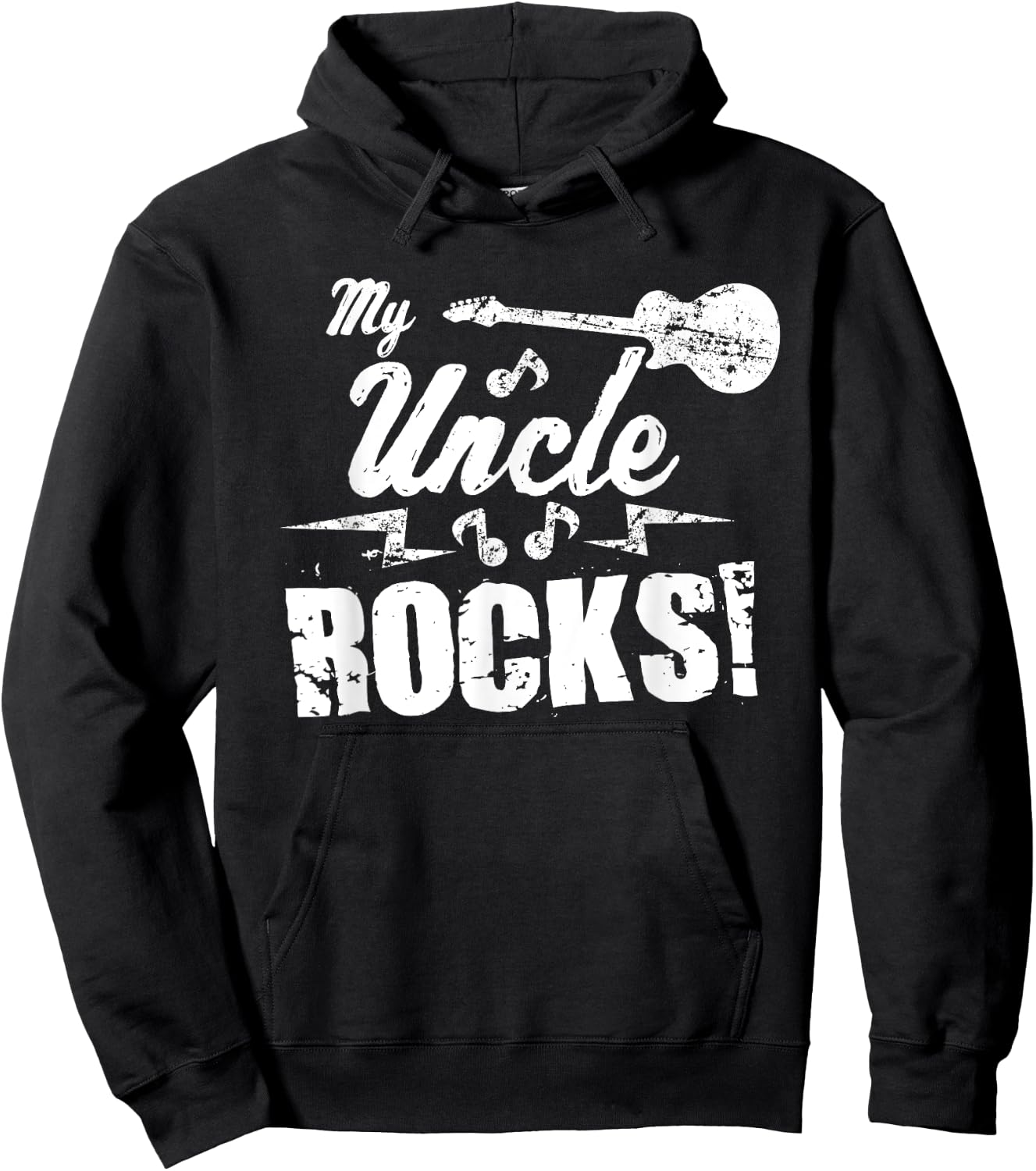 My Uncle Rocks - Guitar Rock n Roll Funny Gift Hoodie - Hoodie | Black
