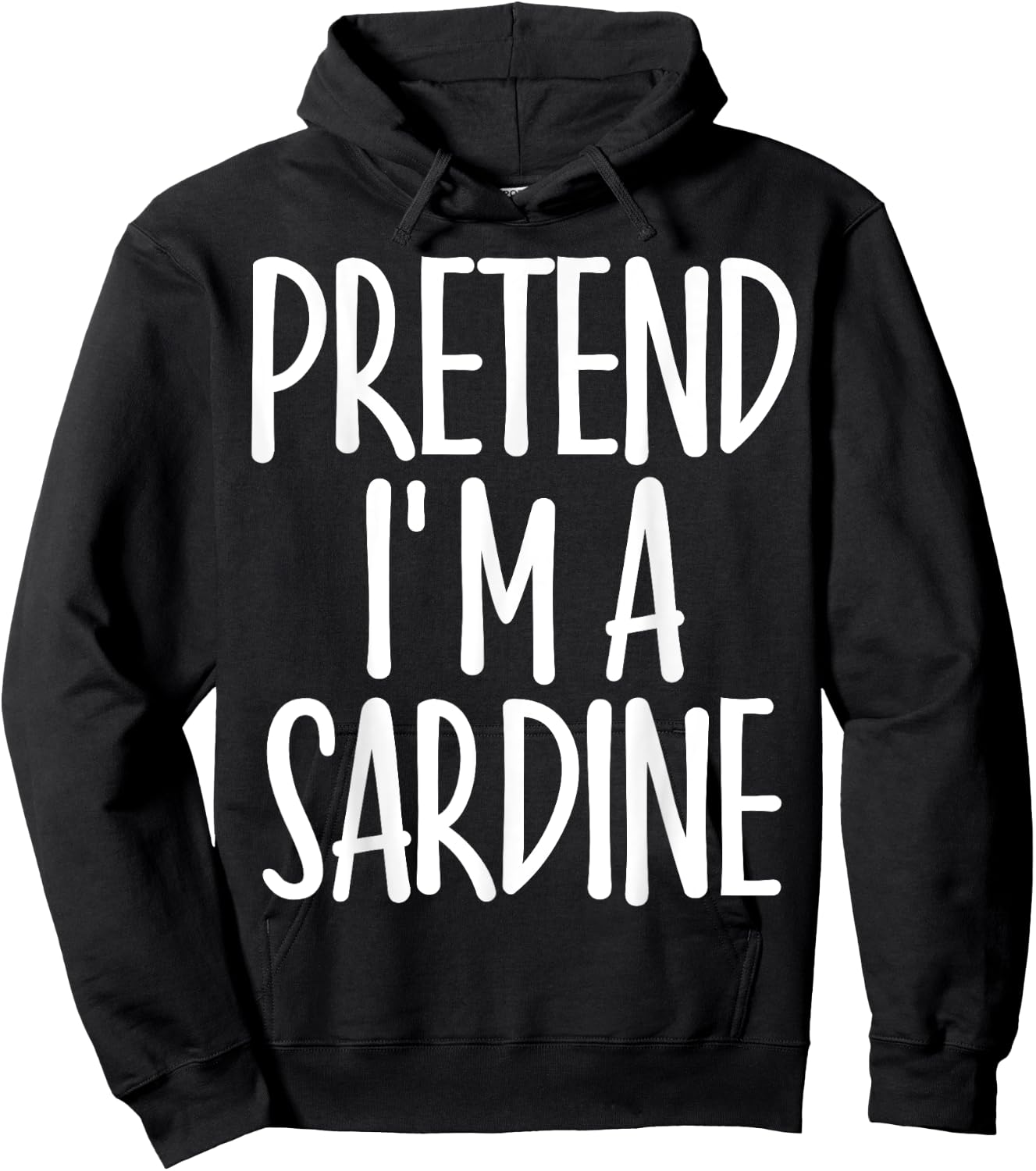 Easy Pretend I'm Sardine Costume Gift Halloween Fisherman Hoodie - Hoodie | Black