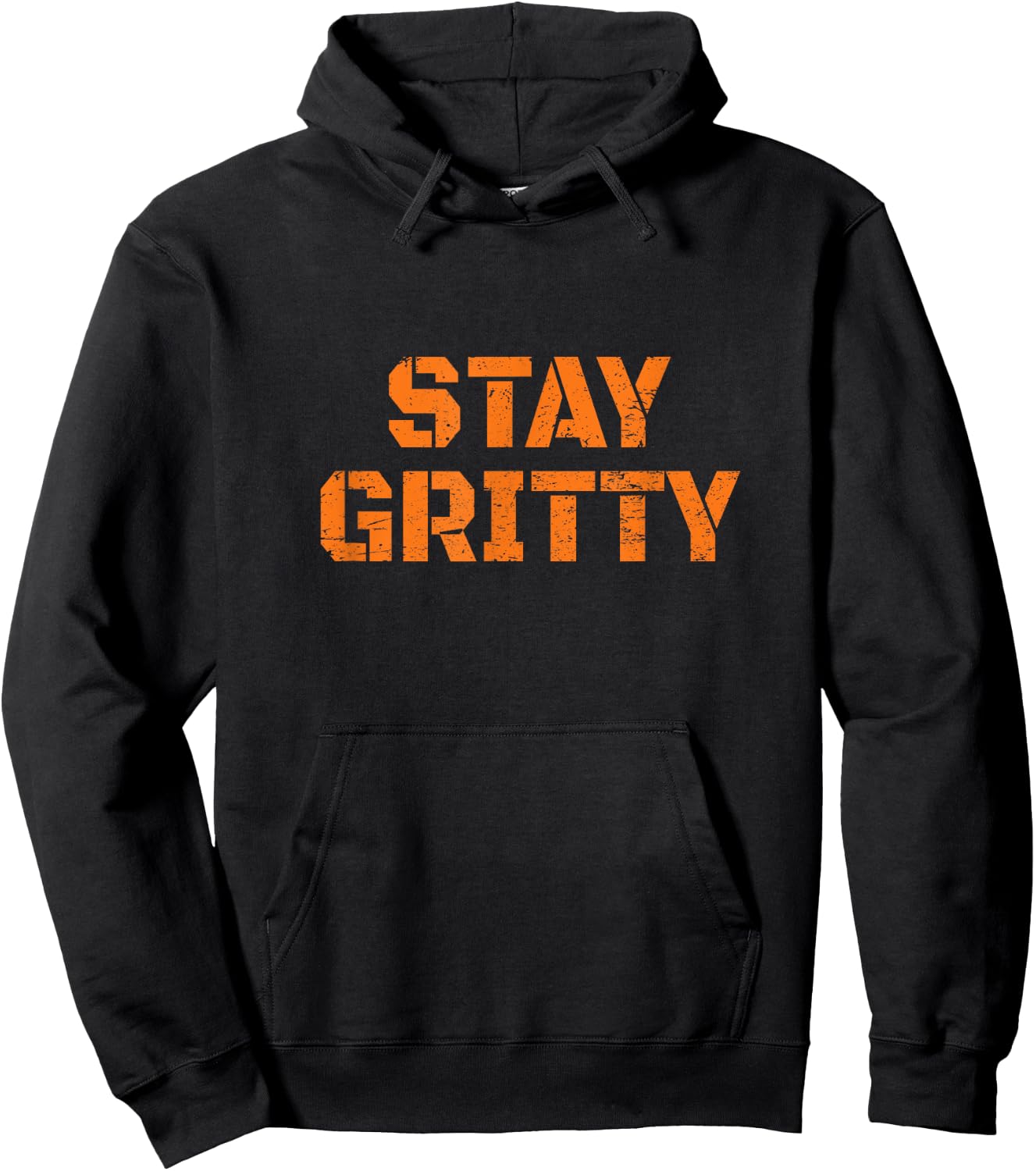 STAY GRITTY Funny Ice Hockey Philly Vintage Hoodie - Hoodie | Black