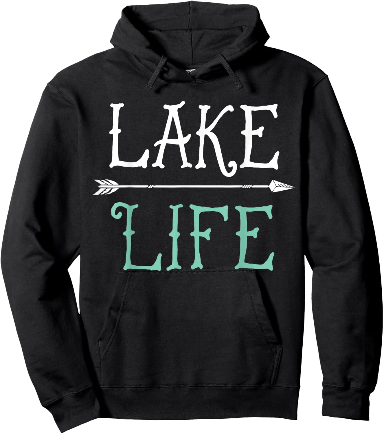 Lake Life T shirt Fishing Boating Sailing Funny Outdoor Hoodie - Hoodie | Black