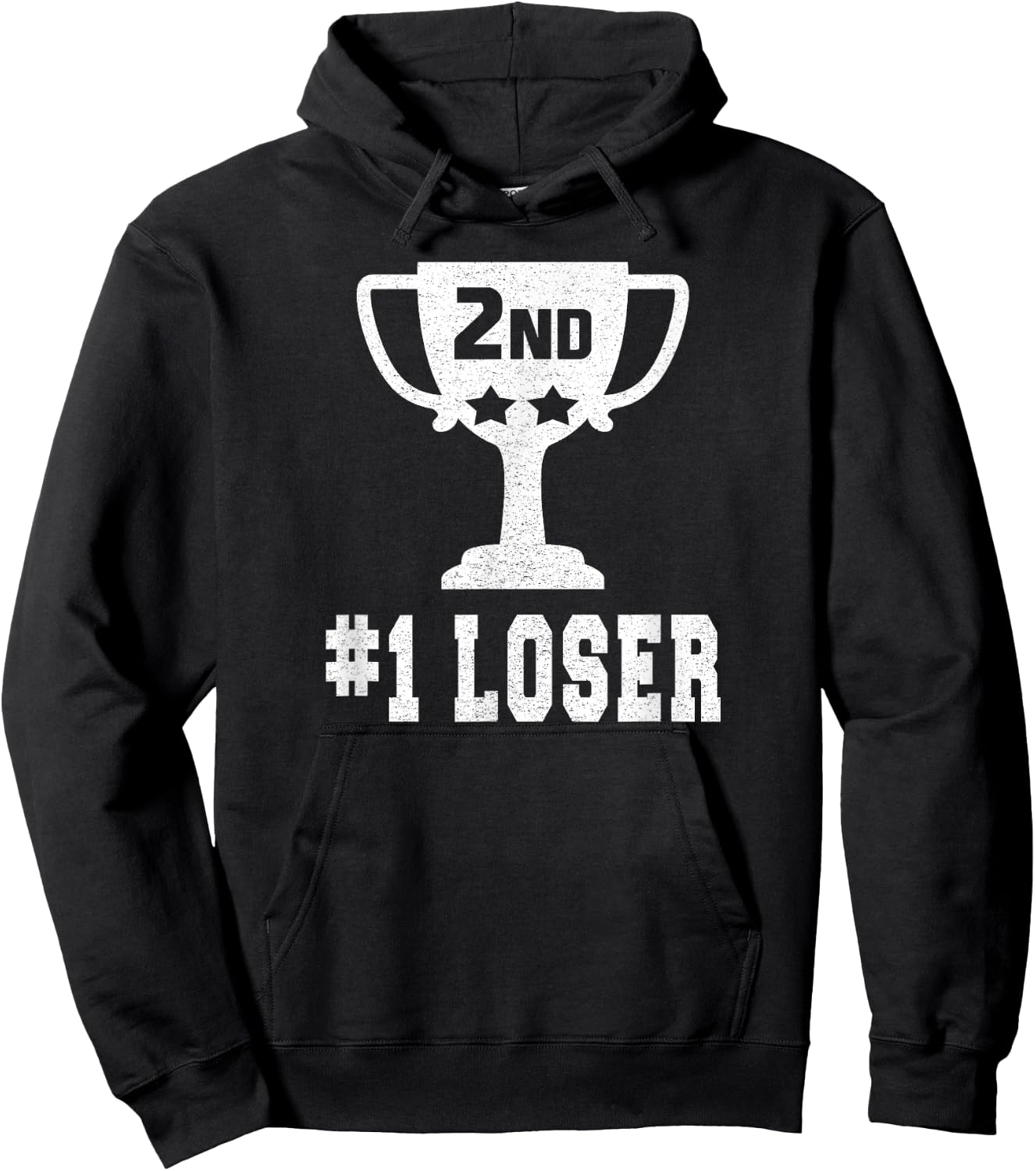 Funny 2nd Place Runner Up Gifts -Adults Black Short Sleeve Classic Fit Small Hoodie - Hoodie | Black