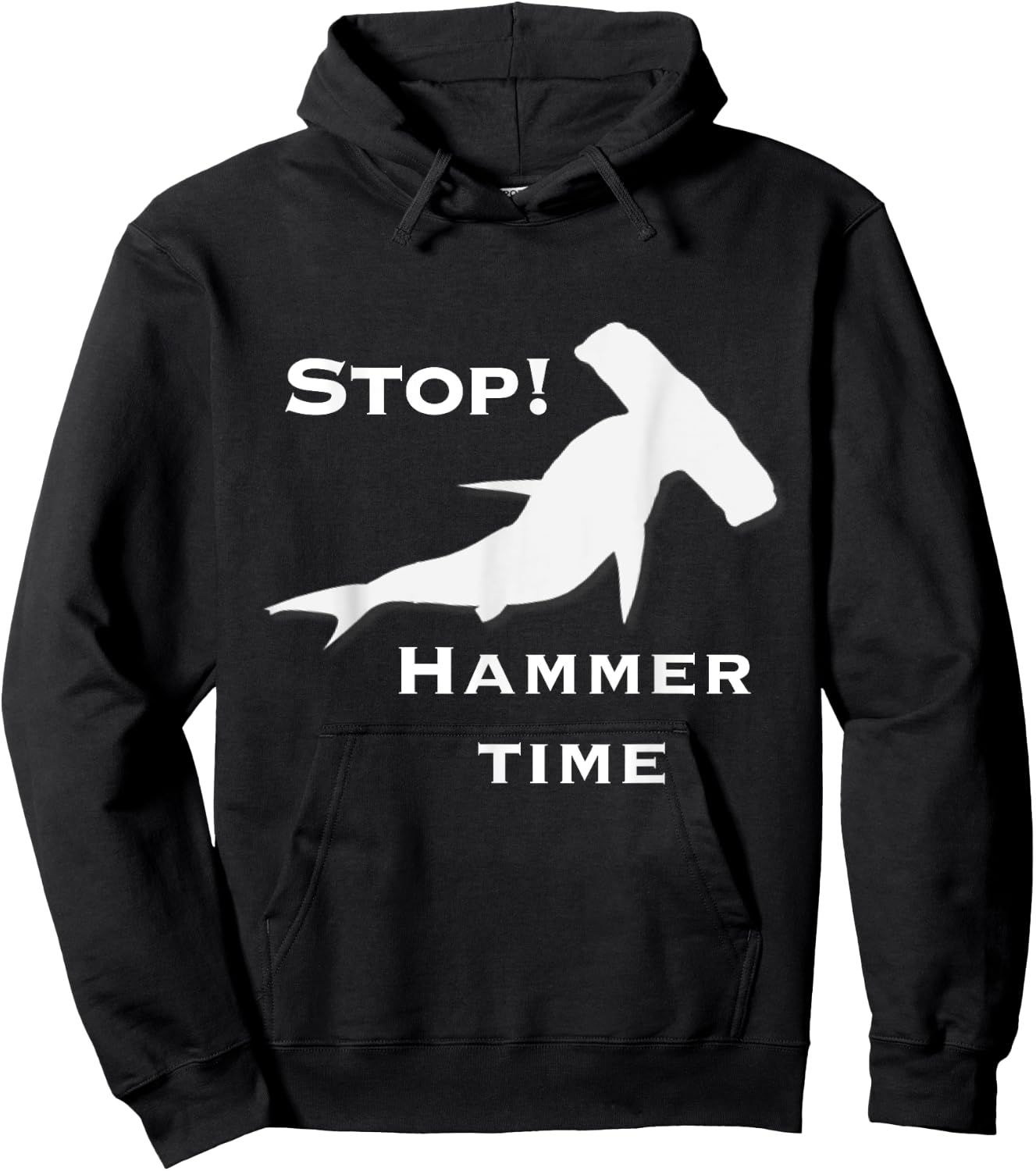 Stop Hammer Time Shark Shirt Hoodie - Hoodie | Black
