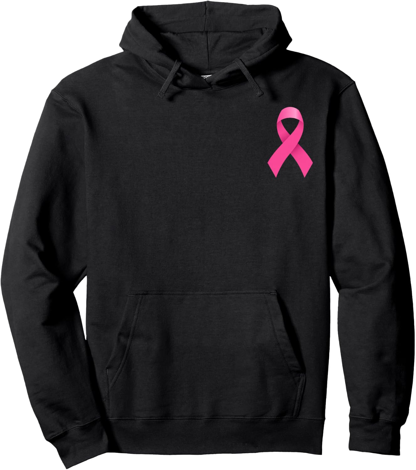 Ribbon Breast Cancer Awareness Hoodie - Hoodie | Black