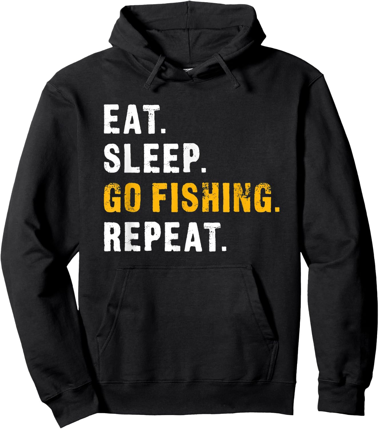 Eat Sleep Go Fishing Repeat Hoodie - Hoodie | Black
