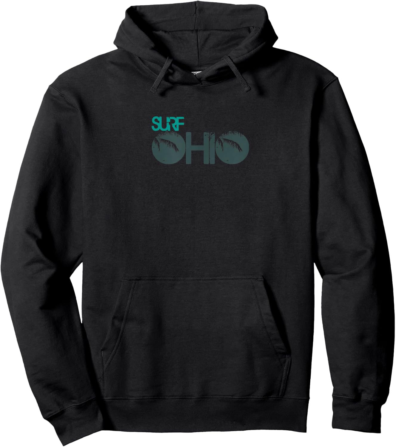 Surf Ohio - Lake Erie, Lake Michigan - Fresh Water Hoodie - Hoodie | Black
