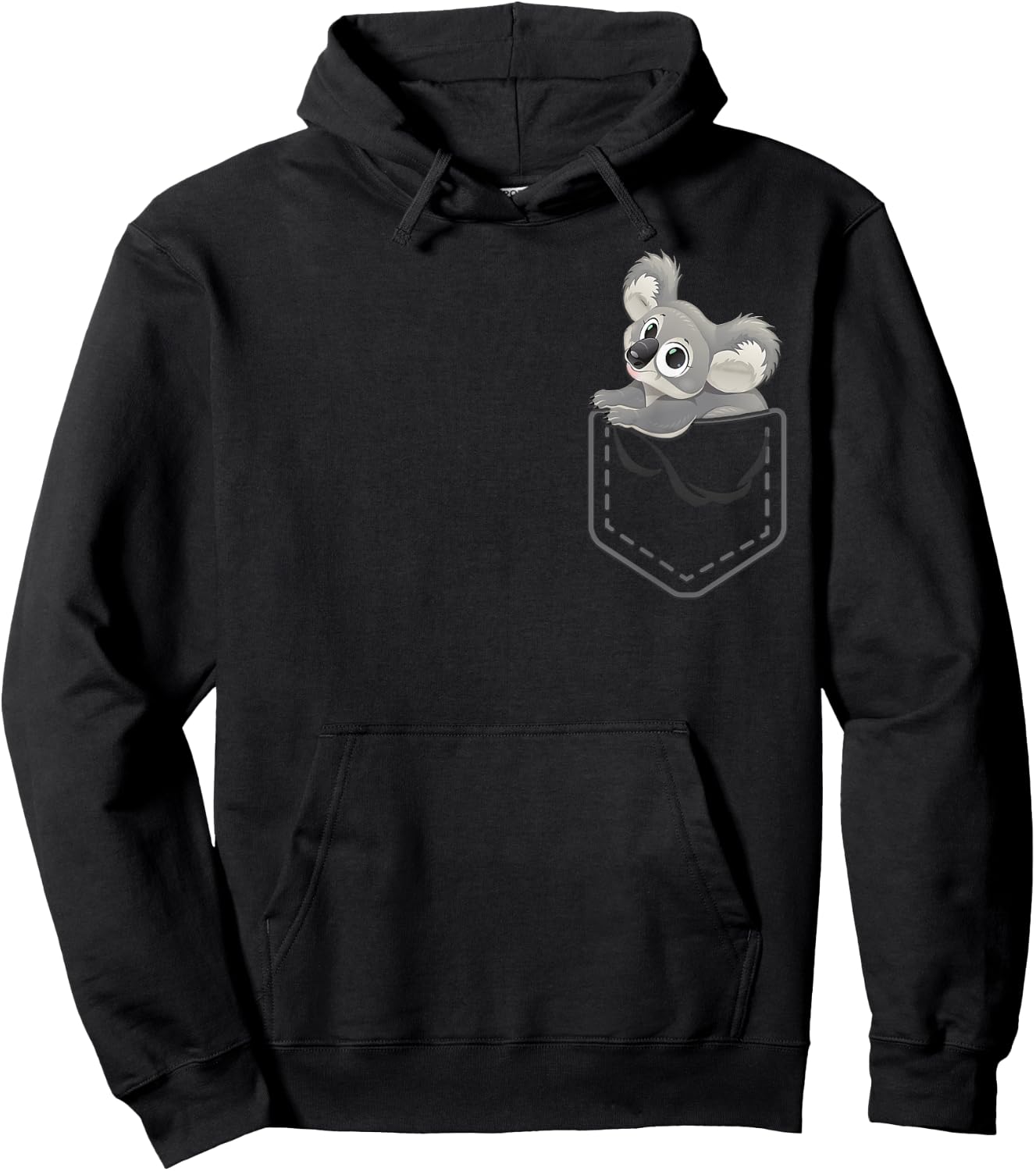 Cute Cartoon Koala Pocket Funny Gift From Australia Hoodie - Hoodie | Black