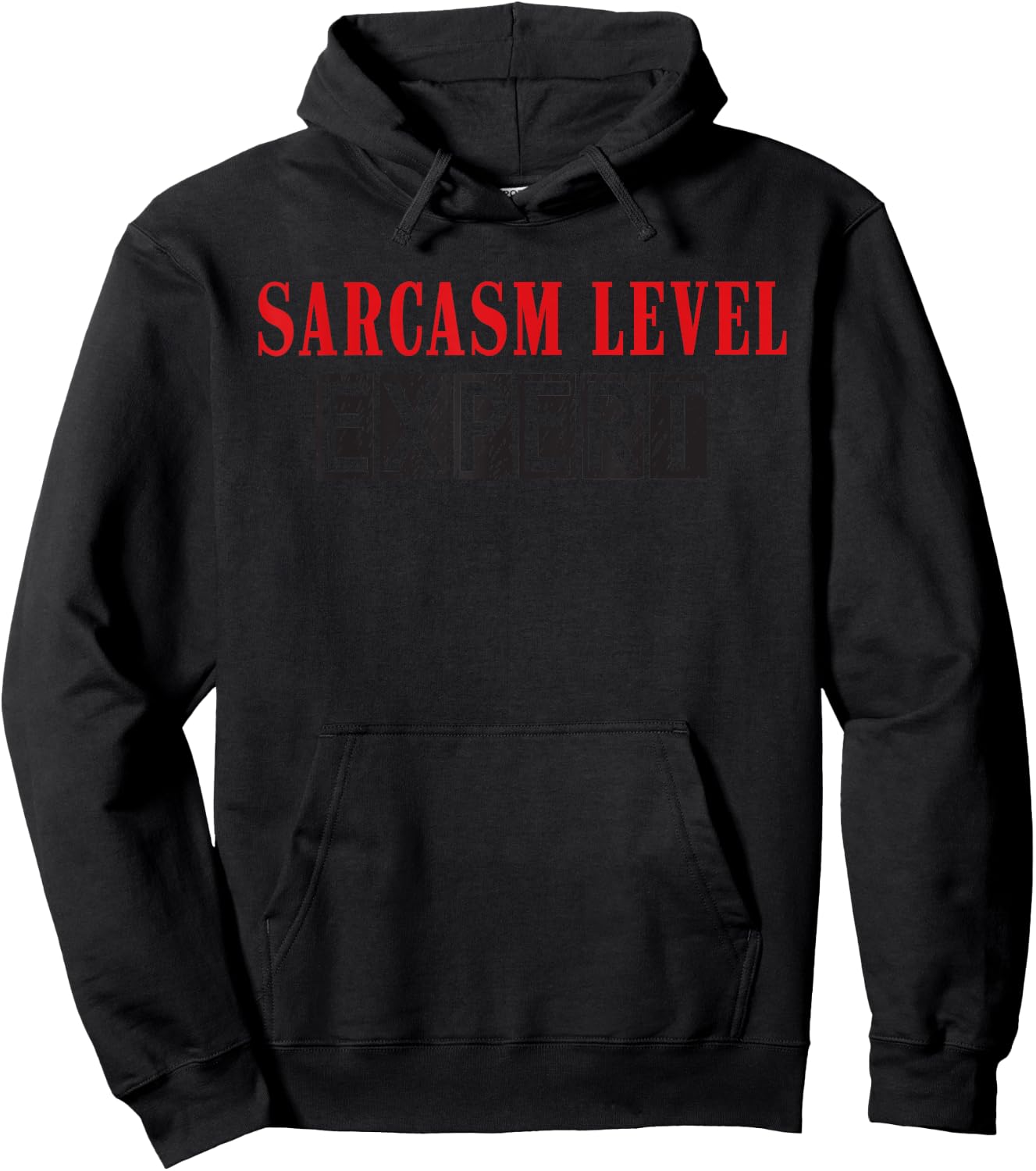 Sarcasm Level: Expert | Soft Touch Hoodie - Hoodie | Black