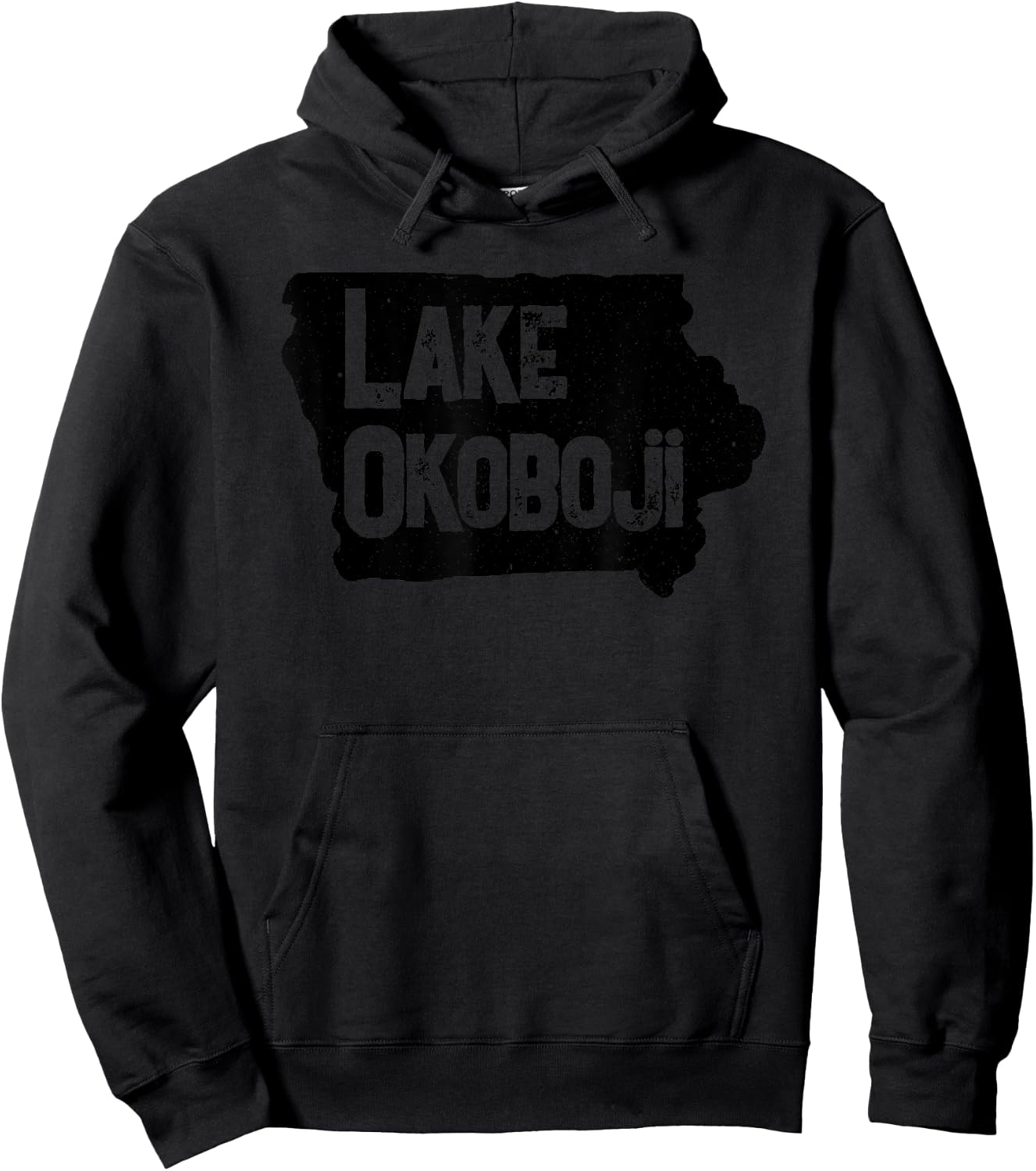 Lake Okoboji, Iowa Vacation Hoodie - Hoodie | Black