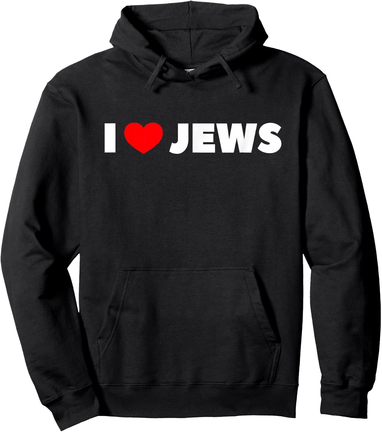 I Love (Heart) Jews Hoodie - Hoodie | Black