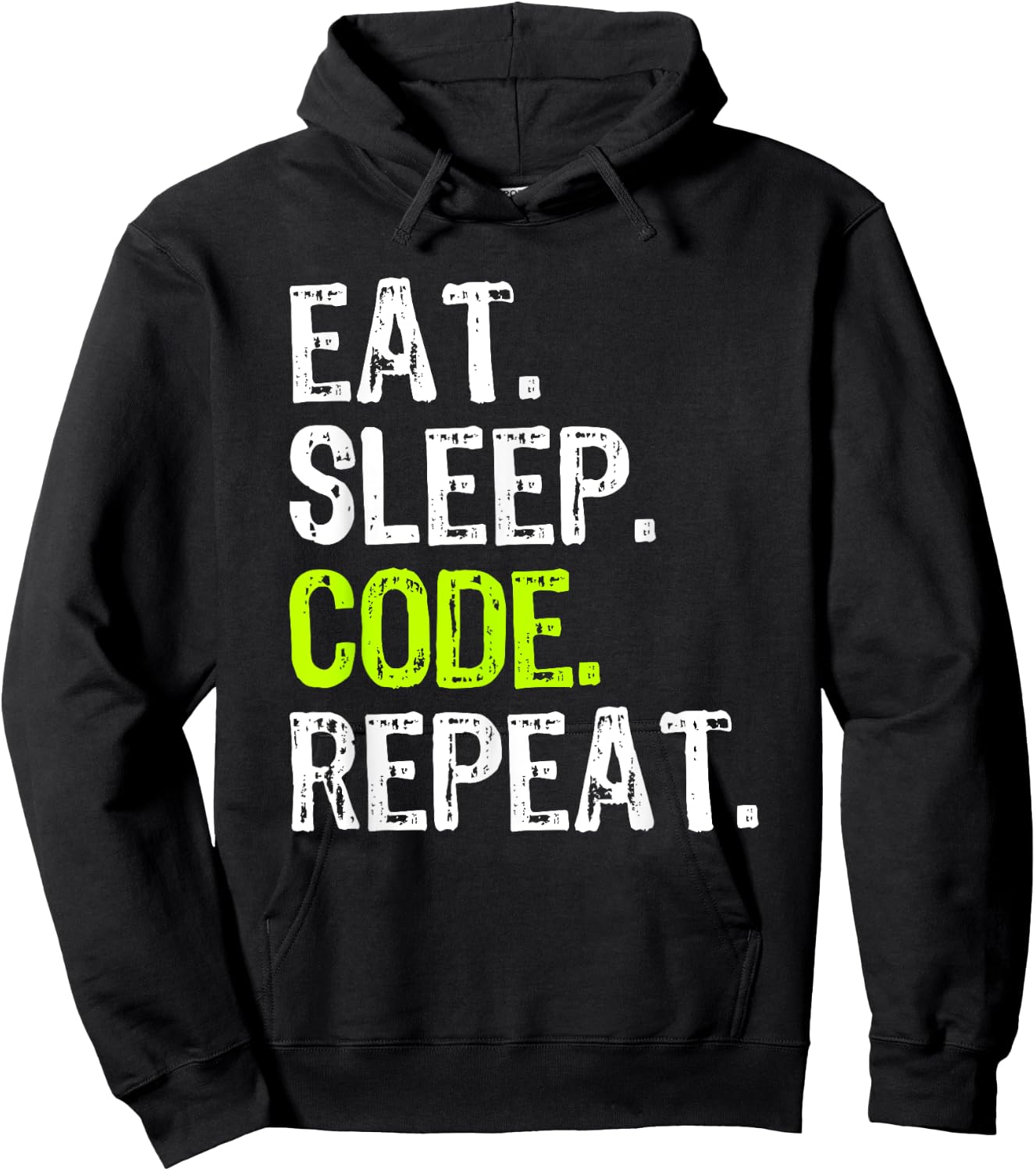 Eat Sleep Code Repeat Coding Coder Programmer Funny Cool Hoodie - Hoodie | Black