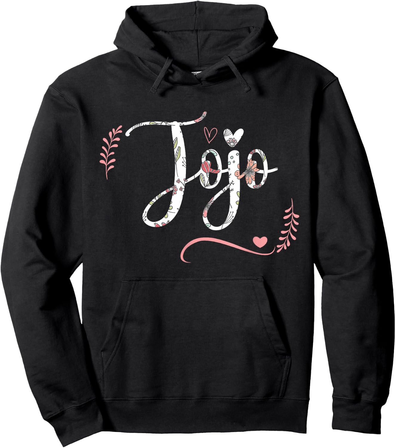 Jojo Floral Grandma Christmas Mother's Day Grandparents Hoodie - Hoodie | Black