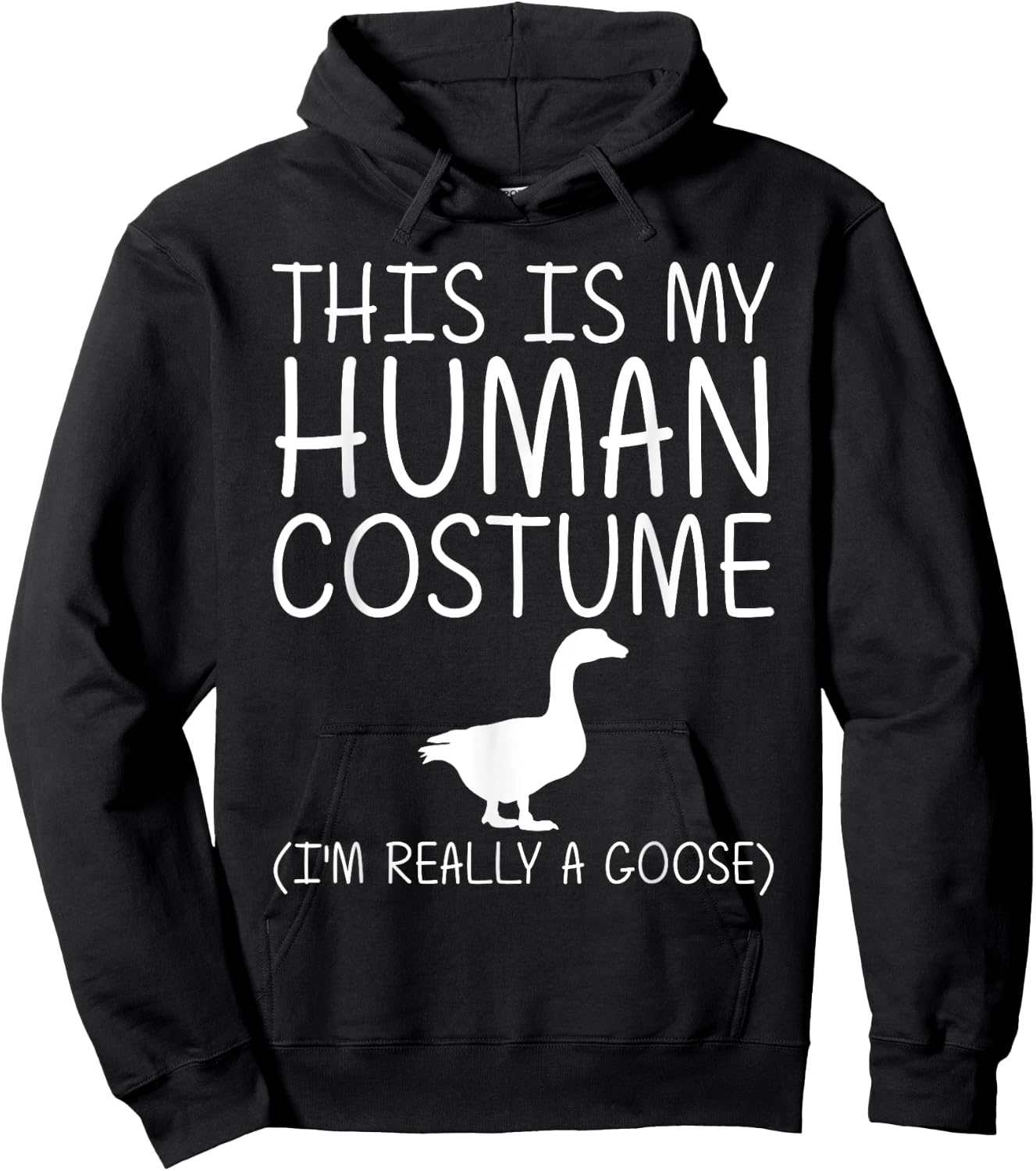 Goose Easy Halloween Human Costume Waterfowl Animal DIY Gift Hoodie - Hoodie | Black