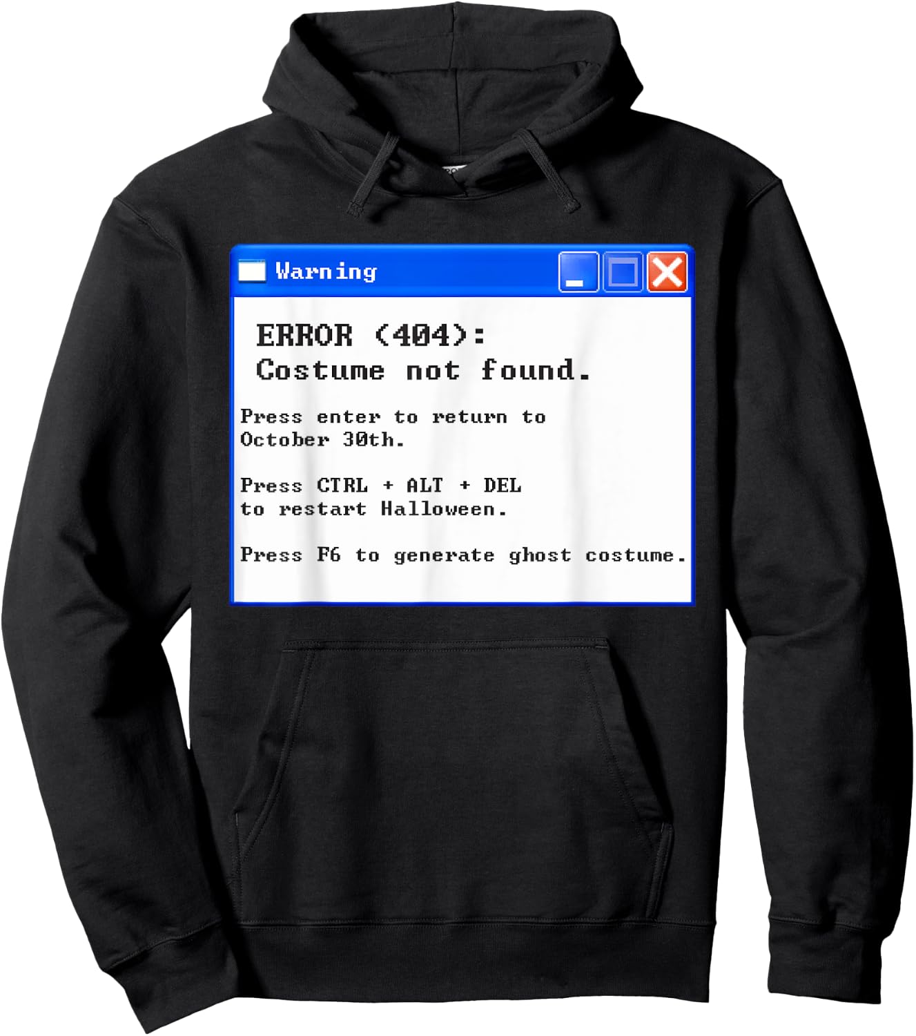 Error 404 Halloween Costume Not Found Hoodie - Hoodie | Black