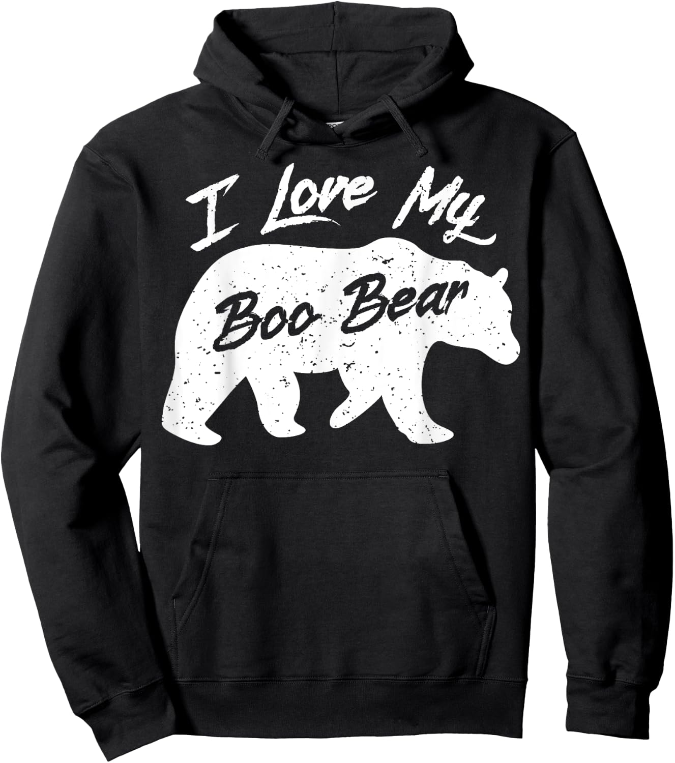 Boo Bear Shirt | Polar Bear Spirit Bear Halloween Apparel Hoodie - Hoodie | Black