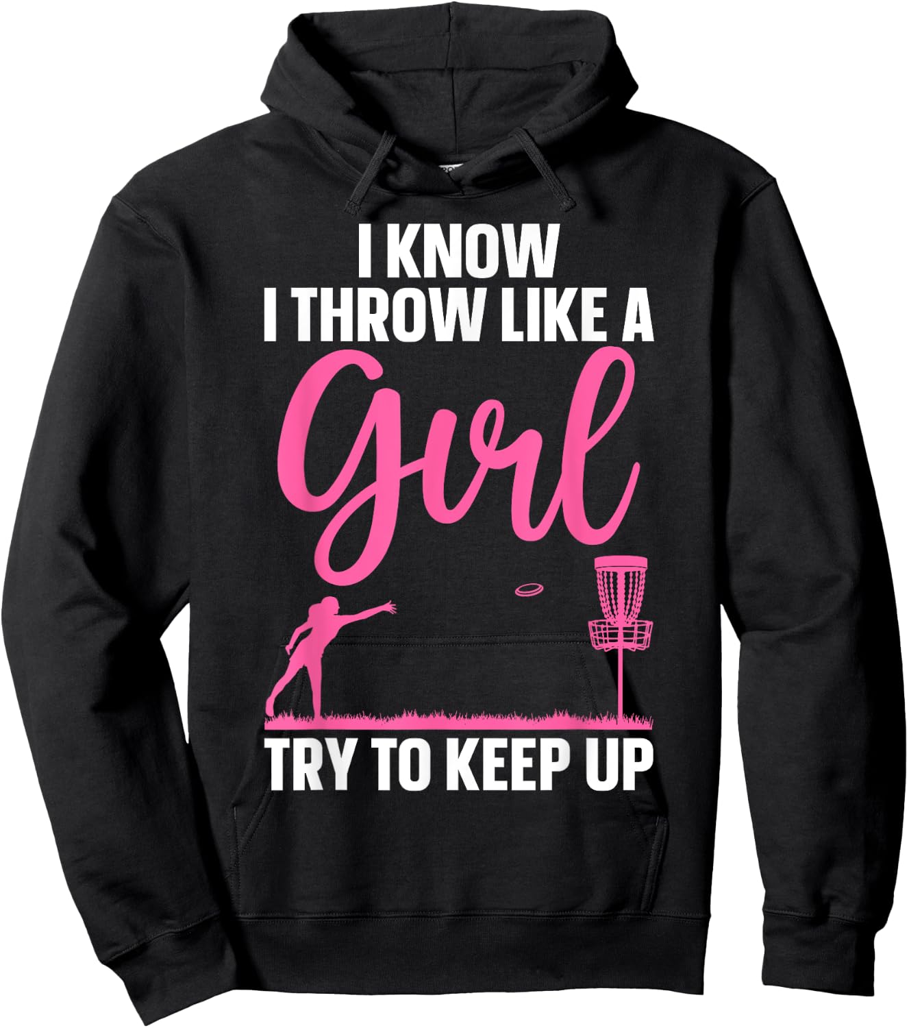 Funny Disc Golf Design For Girl Women Disc Golf Lover Hoodie - Hoodie | Black