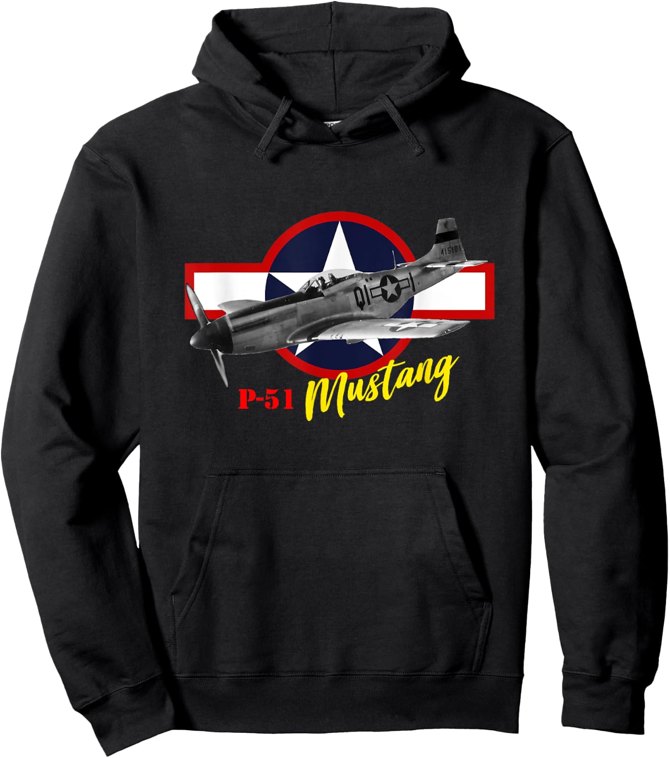 North American P-51 Mustang Hoodie - Hoodie | Black