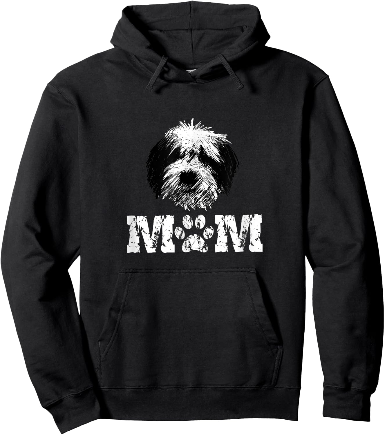 Sheepadoodle Mom Doodle Dog Hoodie - Hoodie | Black