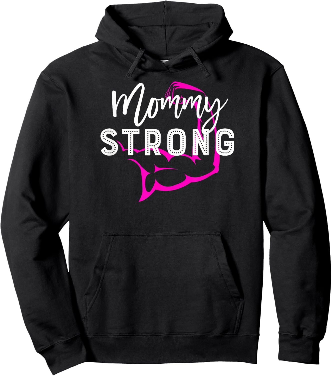 "Mommy Strong" Gym Workout Fitness Mom Mommy Hoodie - Hoodie | Black