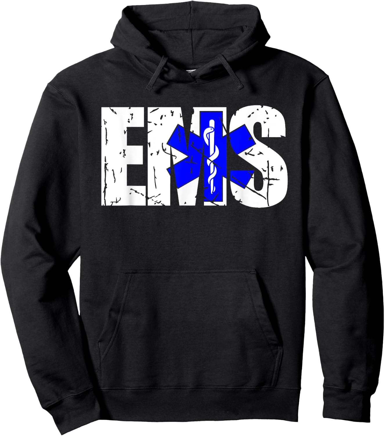 Distressed EMS EMT 911 Rescue Emergency Medical Services Hoodie - Hoodie | Black