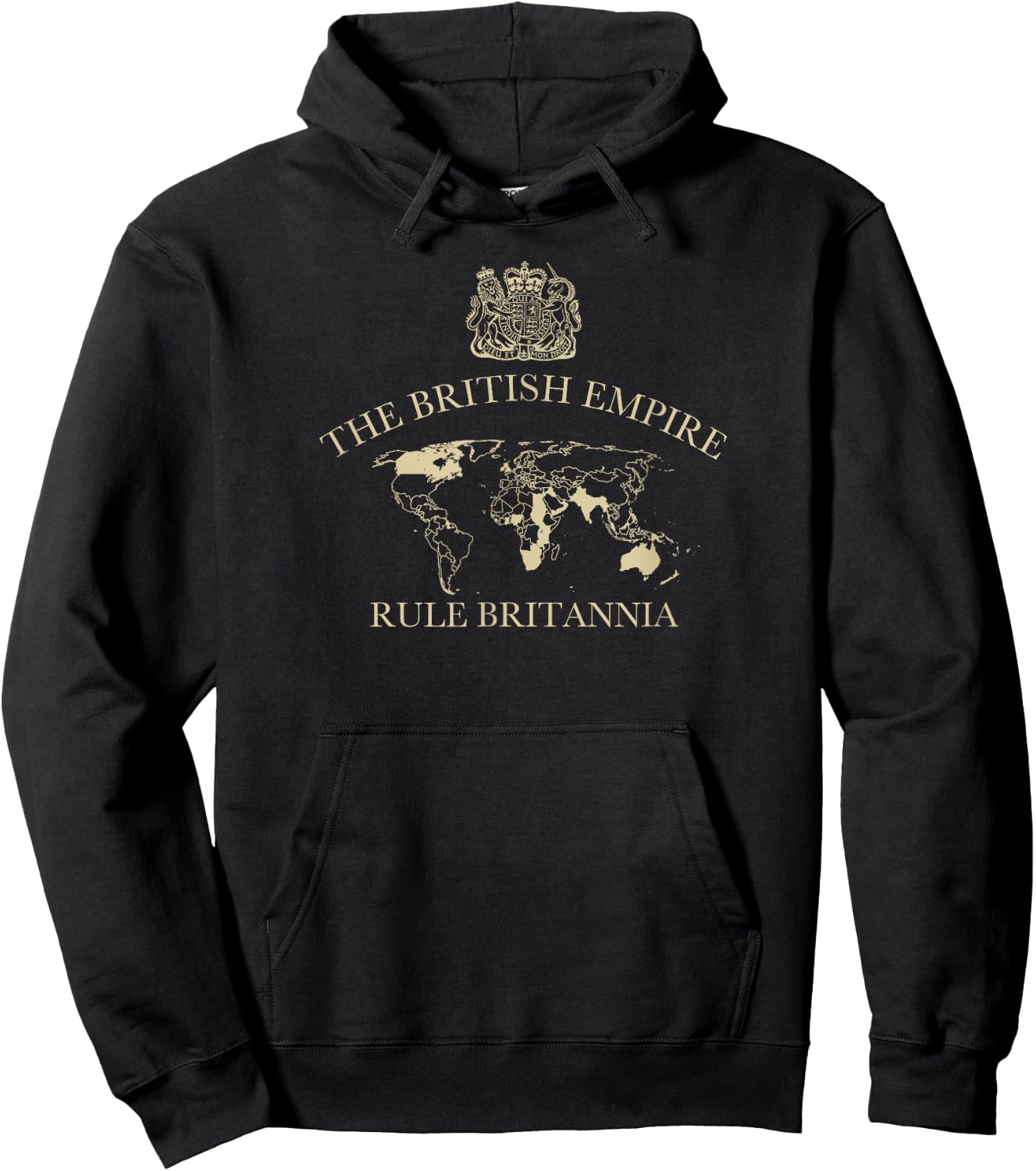 The British Empire map with coat of arms, heritage Hoodie - Hoodie | Black