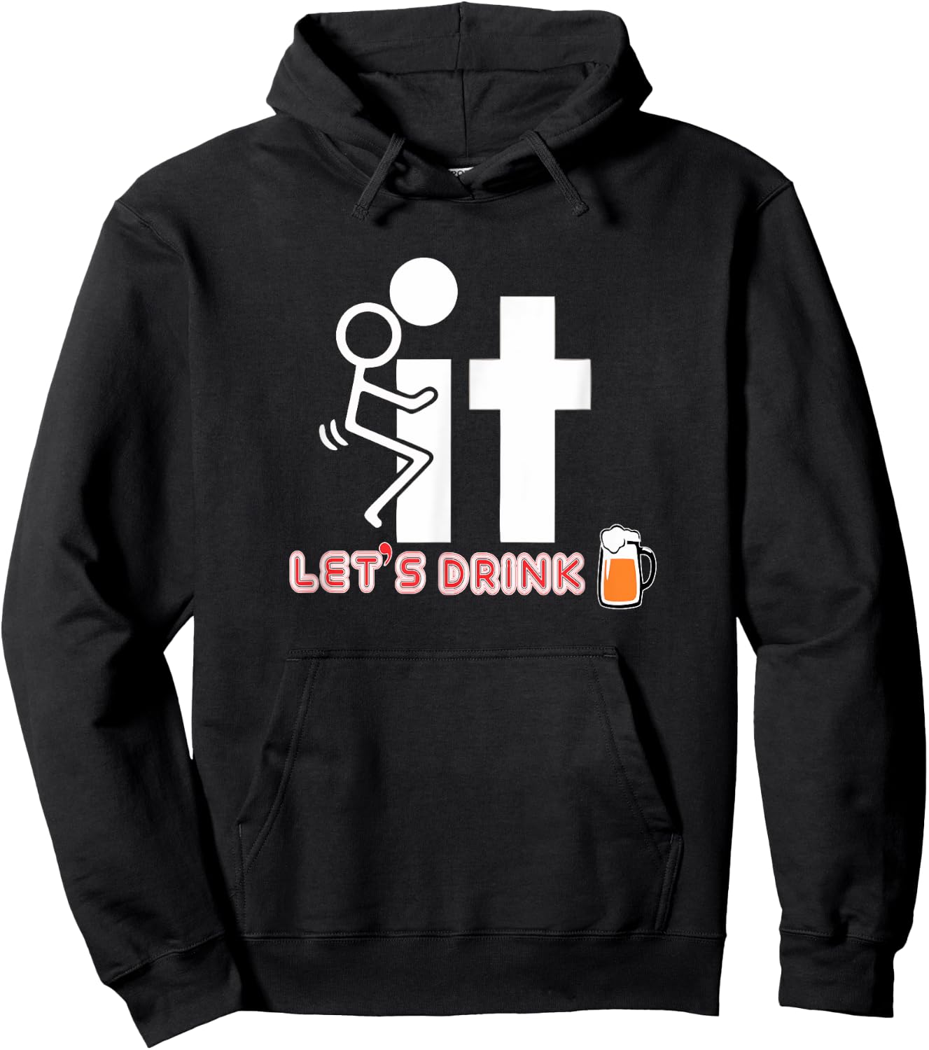 Fck it let's drink Hoodie - Hoodie | Black