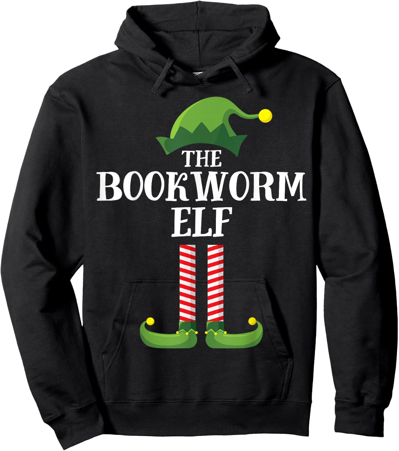 Cowboy Elf Matching Family Group Christmas Party Pyjamas Hoodie - Hoodie | Black