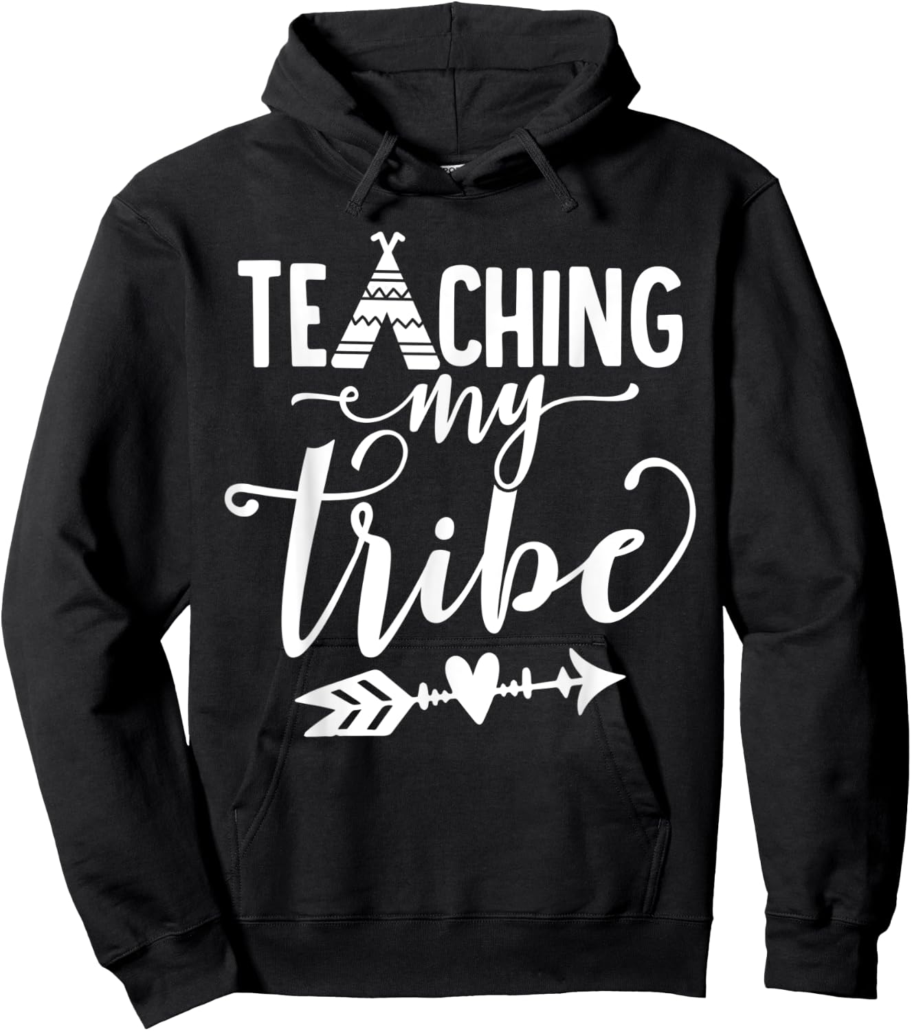 Teaching My Tribe Teacher School Gift Men Women Hoodie - Hoodie | Black