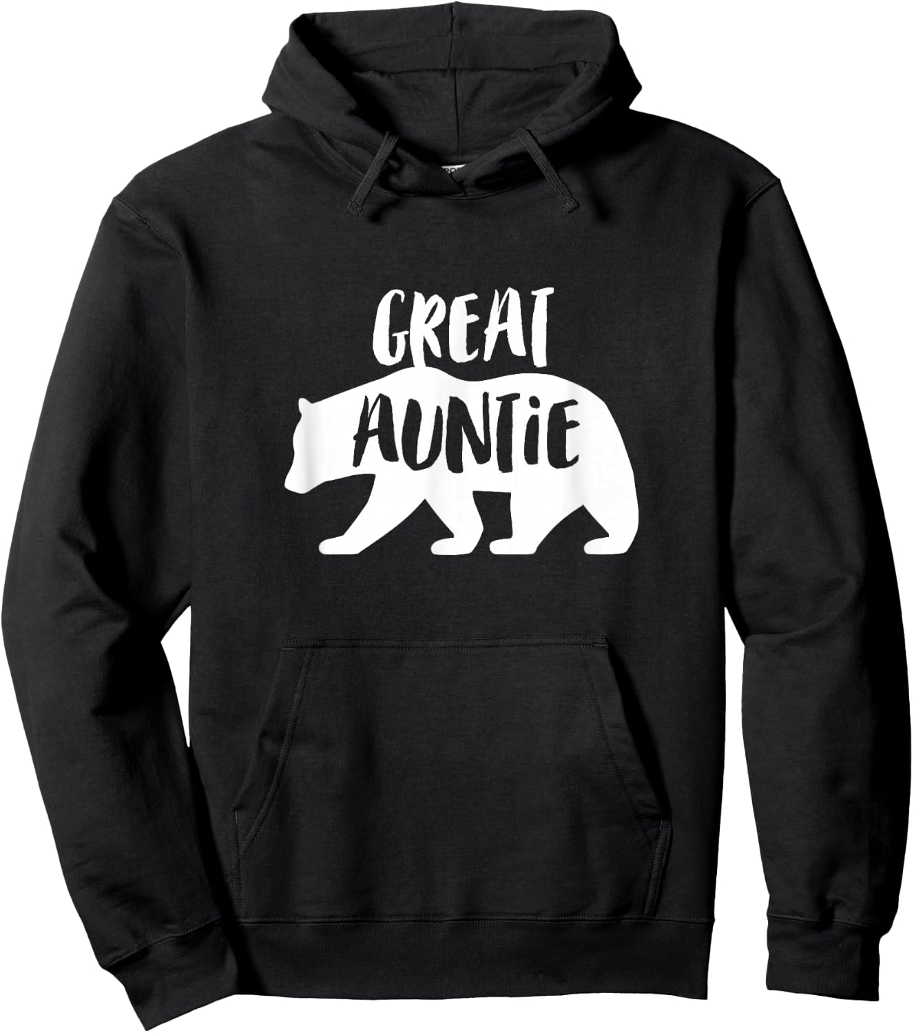 The Persnickety Owl Family Bears #2 Great Aunt Auntie Bear Women's Blue Modern Lace Embellishment Classic Fit Short Sleeve Hoodie - Hoodie | Black