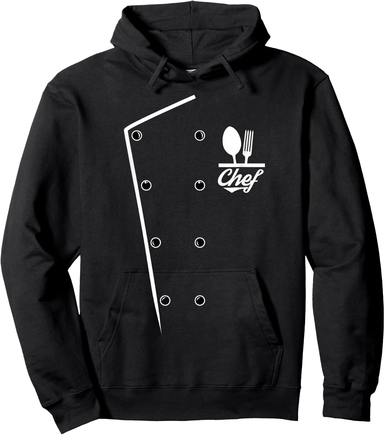 Chef Uniform Cooking Shirt Black Chef , Culinary , Classic Fit, Short Sleeve, -Adults, Small Hoodie - Hoodie | Black