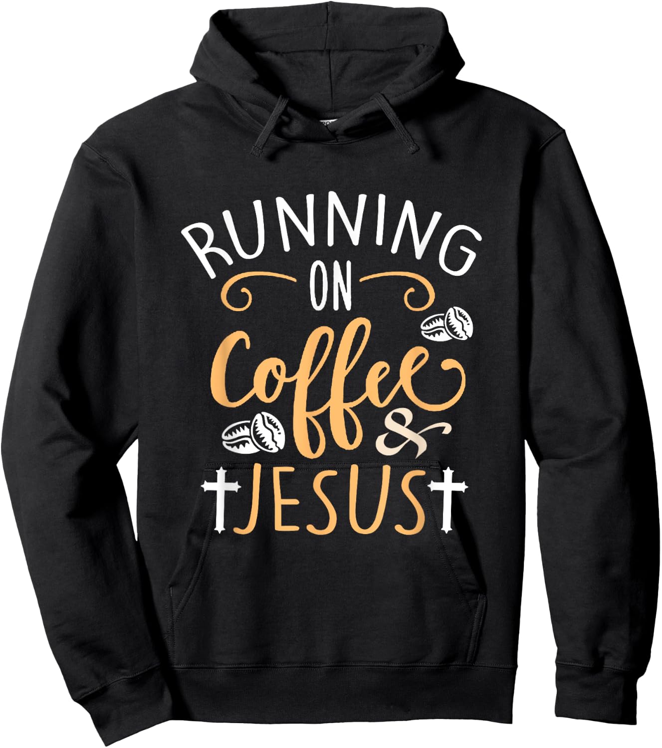 Running on Coffee and Jesus Fun Sport Christian Hoodie - Hoodie | Black