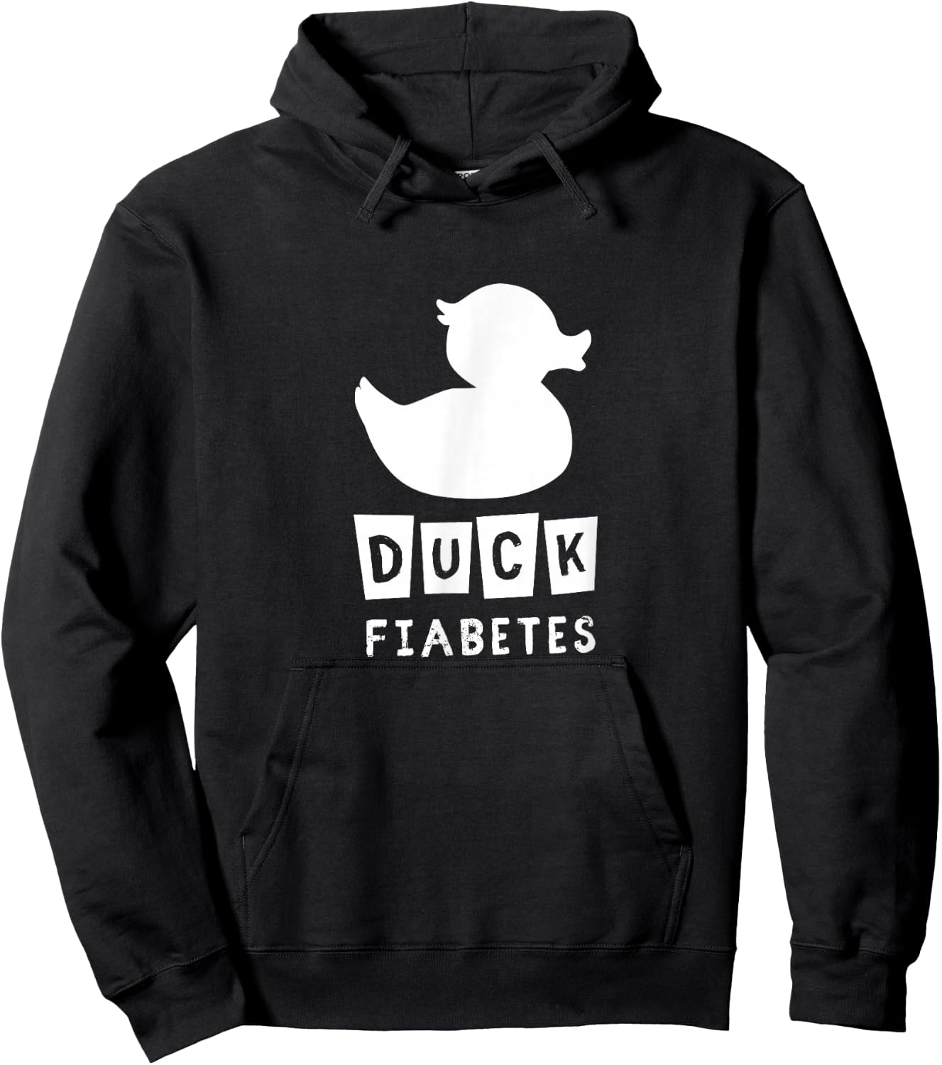 Funny Diabetic T shirt - Duck Fiabetes - Type 1 Diabetes Hoodie - Hoodie | Black