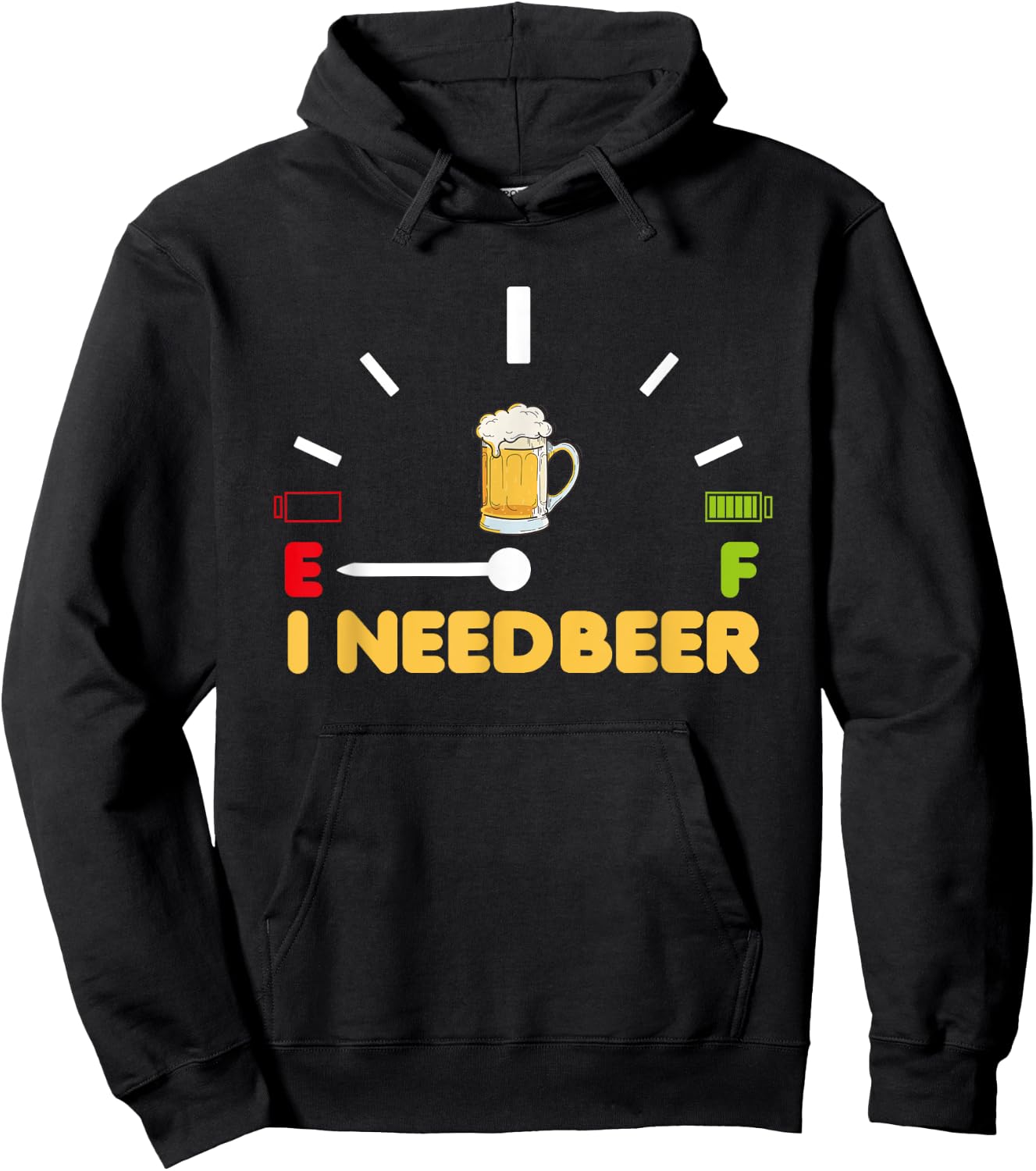 Beer Speedometer Fuel I need Beer Lover Hoodie - Hoodie | Black