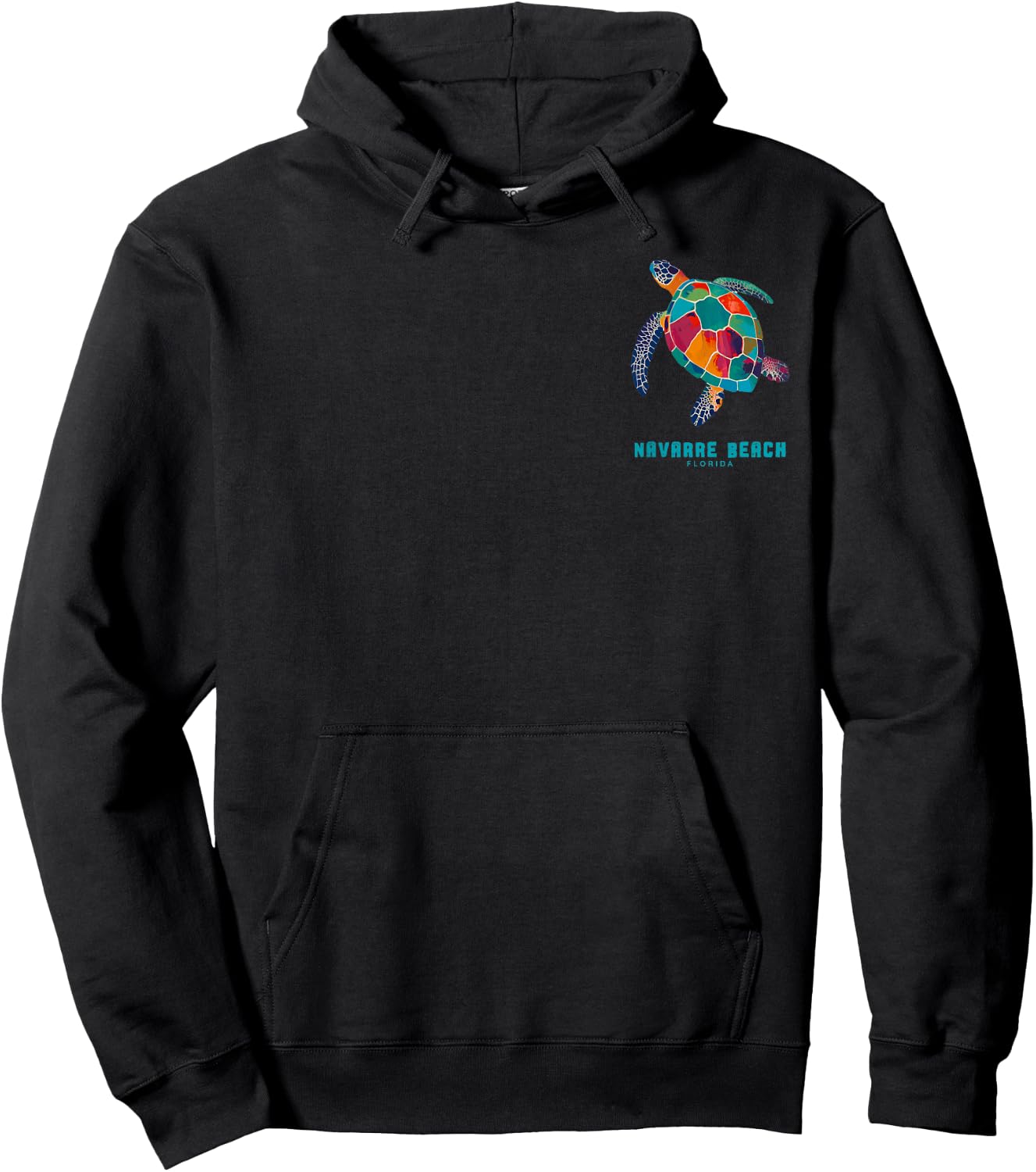 Navarre Beach Florida FL Vintage Retro Sea Turtle Souvenir Hoodie - Hoodie | Black
