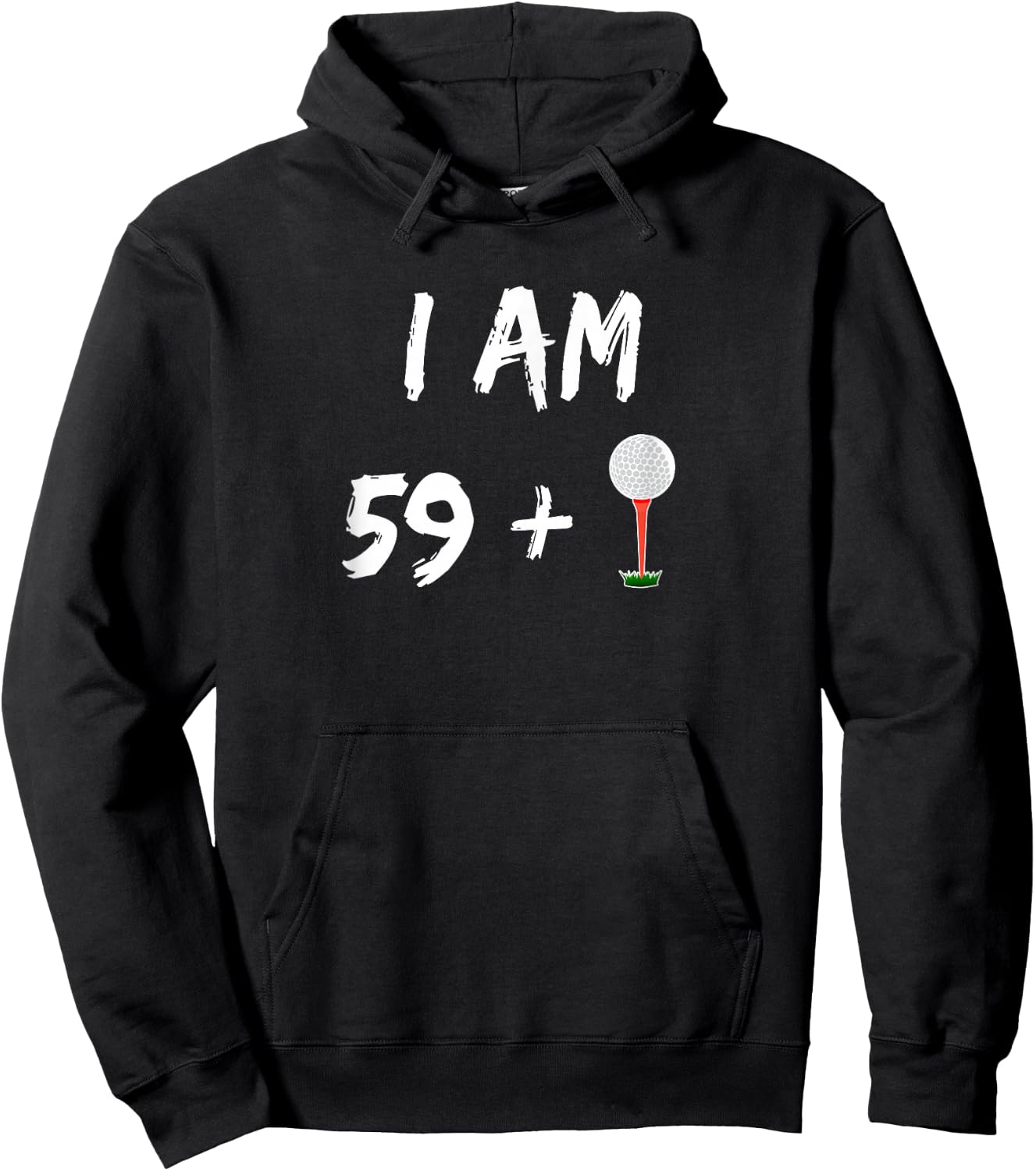 60th Birthday Golf Shirt Golfer Gift Golf Ball Party Hoodie - Hoodie | Black
