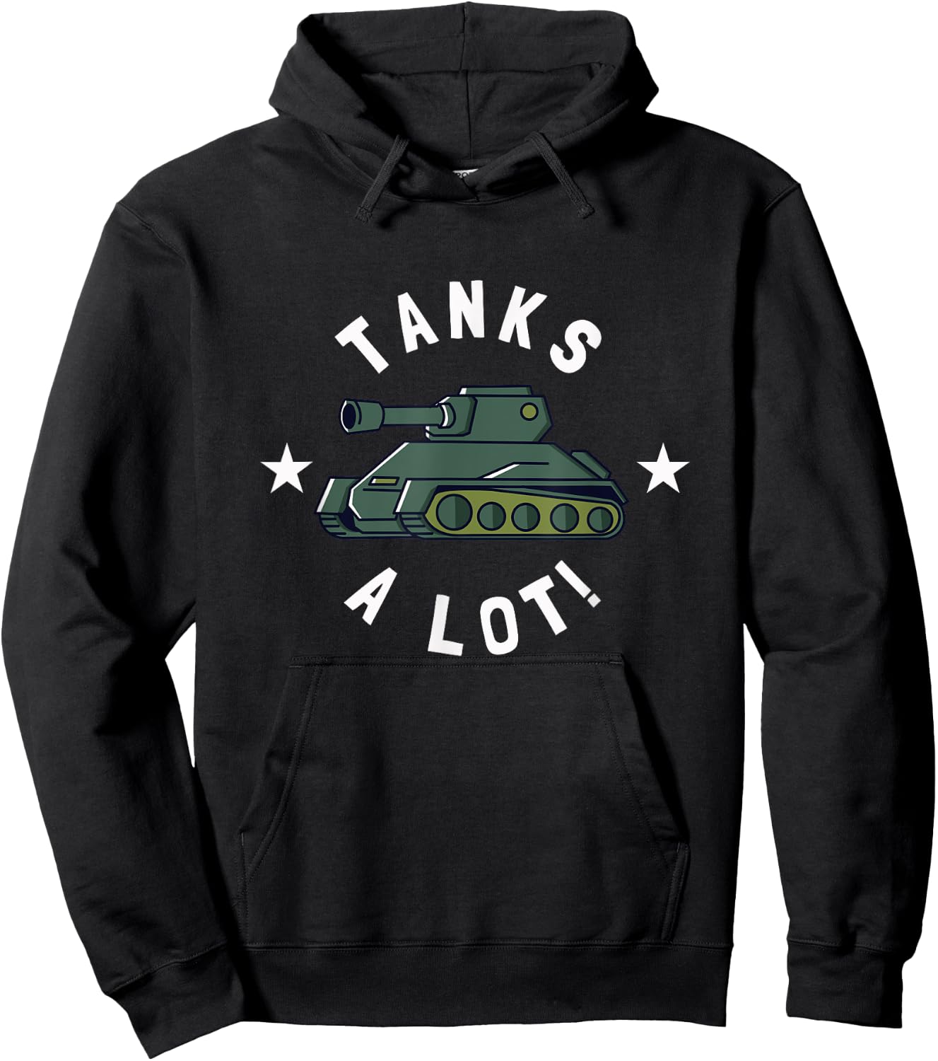 Tanks Alot! - Funny Tank Lovers Hoodie - Hoodie | Black