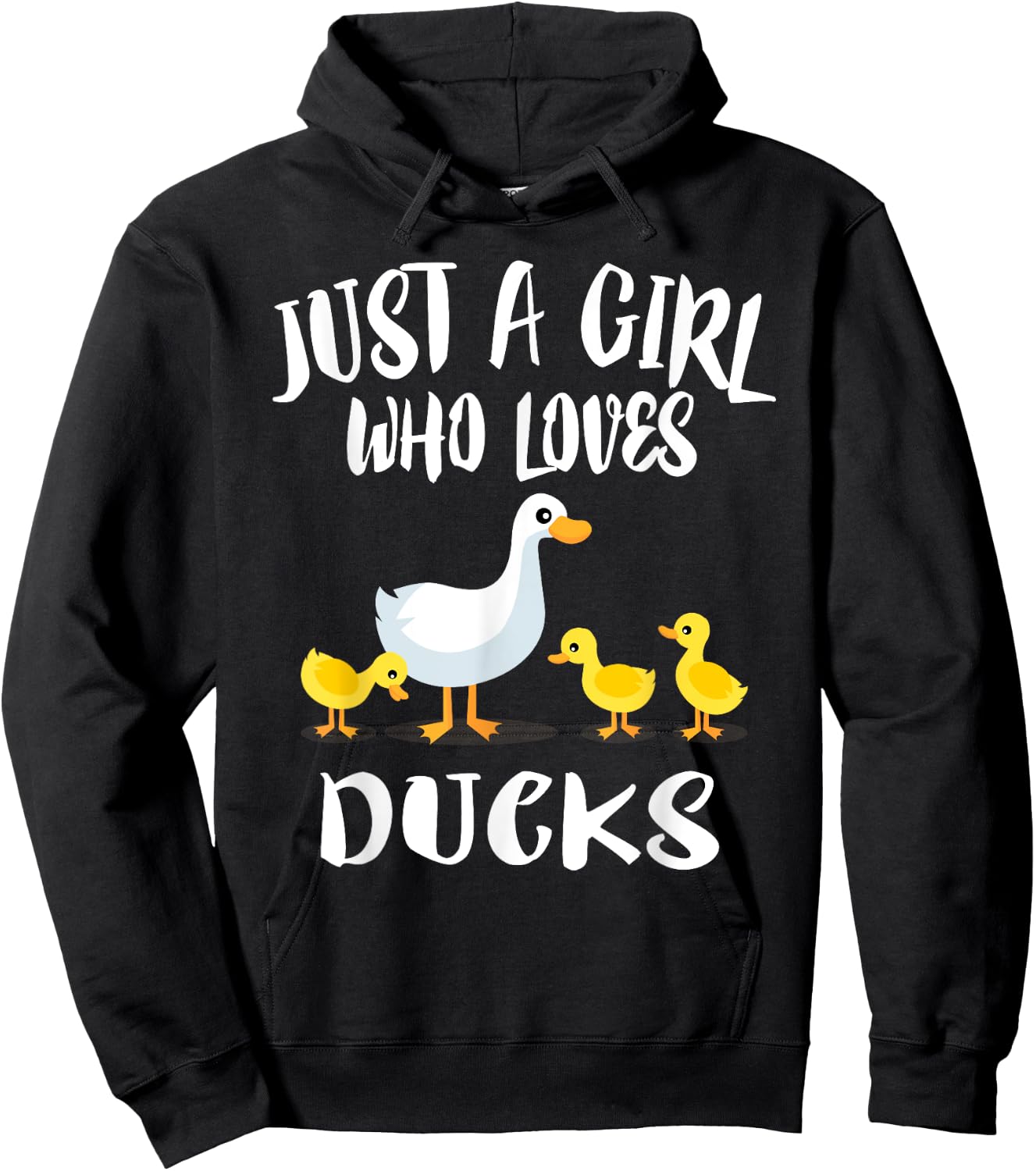 Just A Girl Who Loves Ducks Duck Owner Lover Gift Hoodie - Hoodie | Black