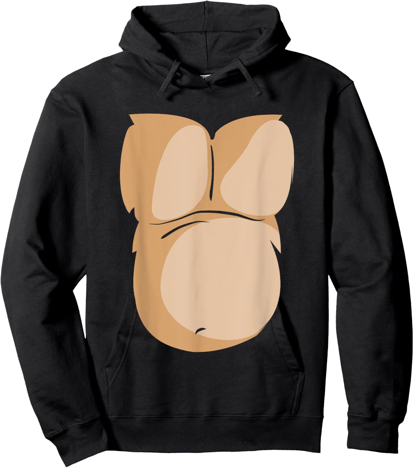 Funny Monkey Gorilla Hairy Chest Costume T Shirt Hoodie - Hoodie | Black