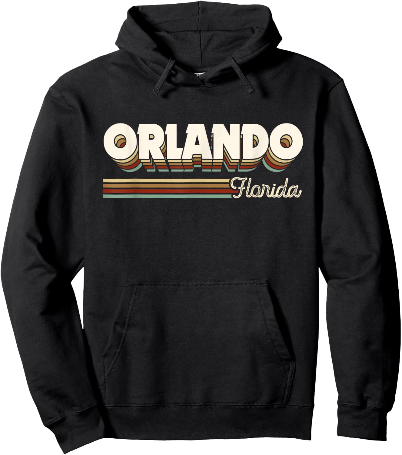 Orlando Florida Gifts Men Women Kids Retro Orlando Fl Hoodie - Hoodie | Black