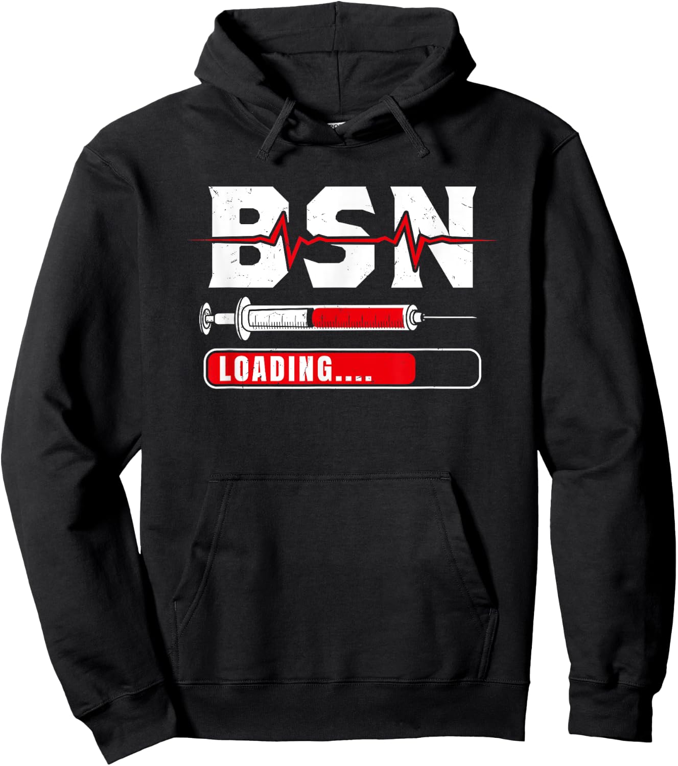 BSN Loading Funny Medical Nursing School Student Gift Hoodie - Hoodie | Black