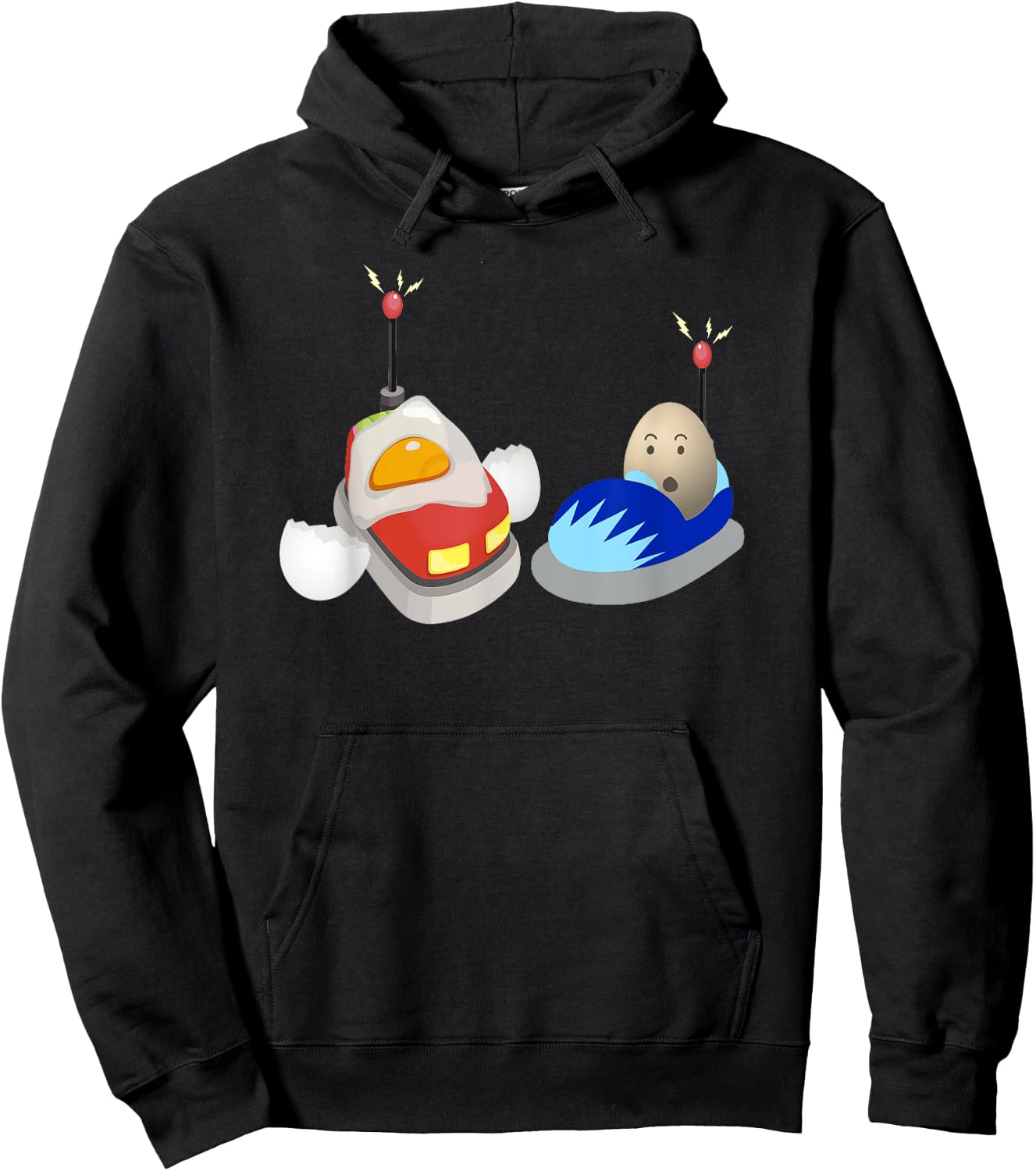 Eggs Bumper Funny Cars Food Humor Kids Man Cool Hoodie - Hoodie | Black