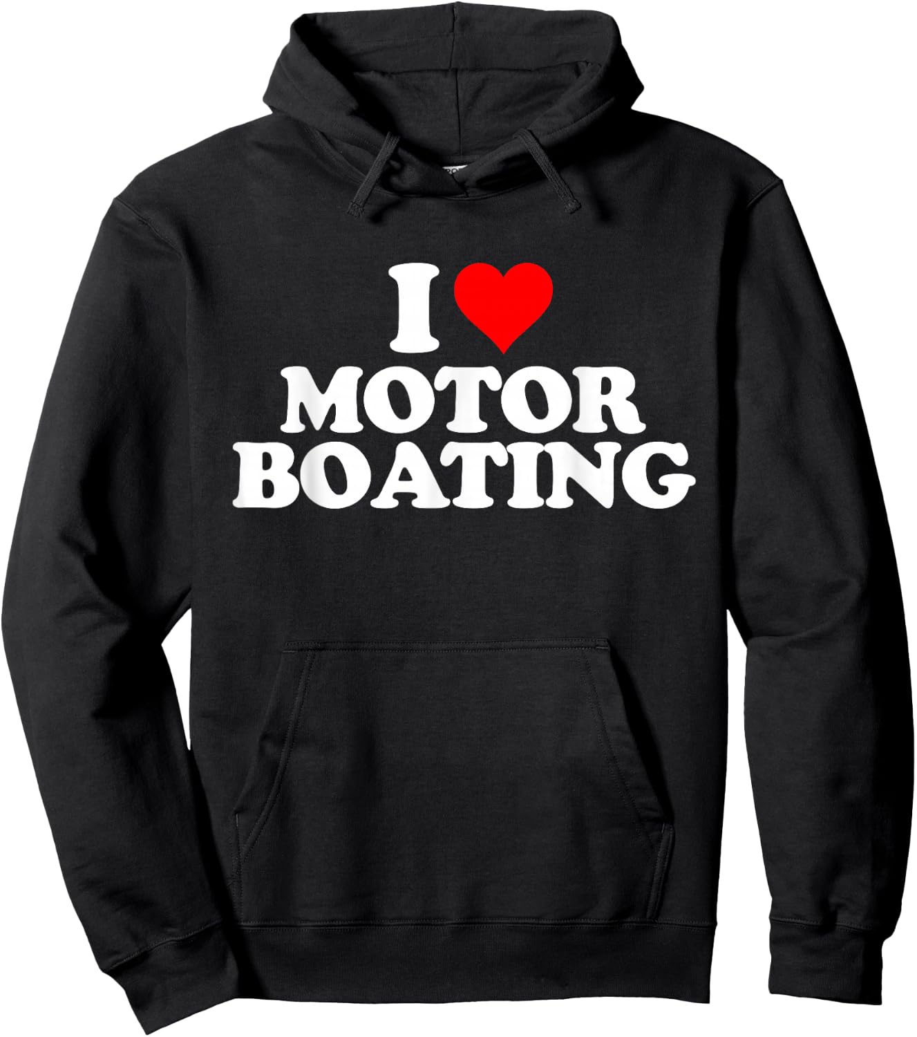 I Love Heart Motorboating - Motor Boating Hoodie - Hoodie | Black