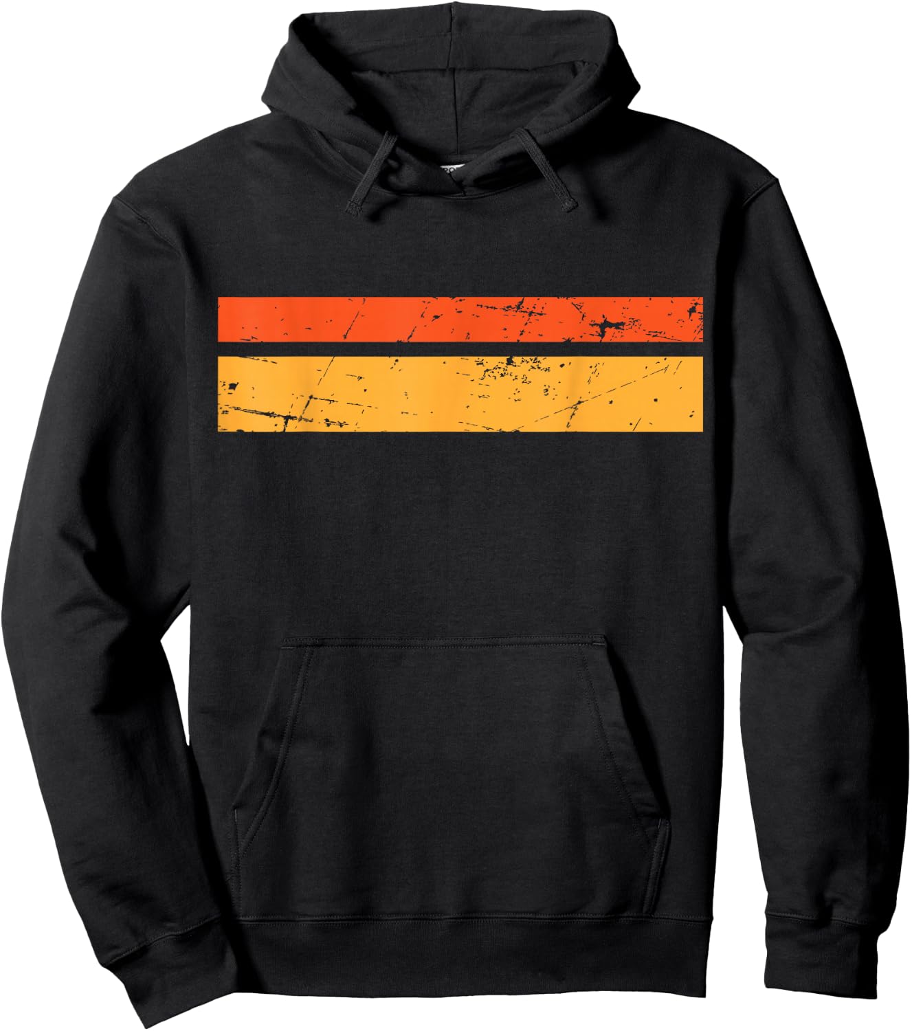 70s 80s Stripe T Shirt Distressed Cool Vintage Beach wear Hoodie - Hoodie | Black